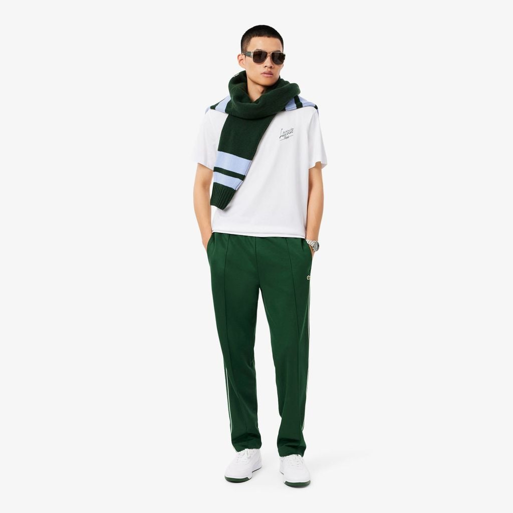 Áo Thun Lacoste Nam Dáng Cổ Điển In Nhiều Hình Chất Liệu Jersey