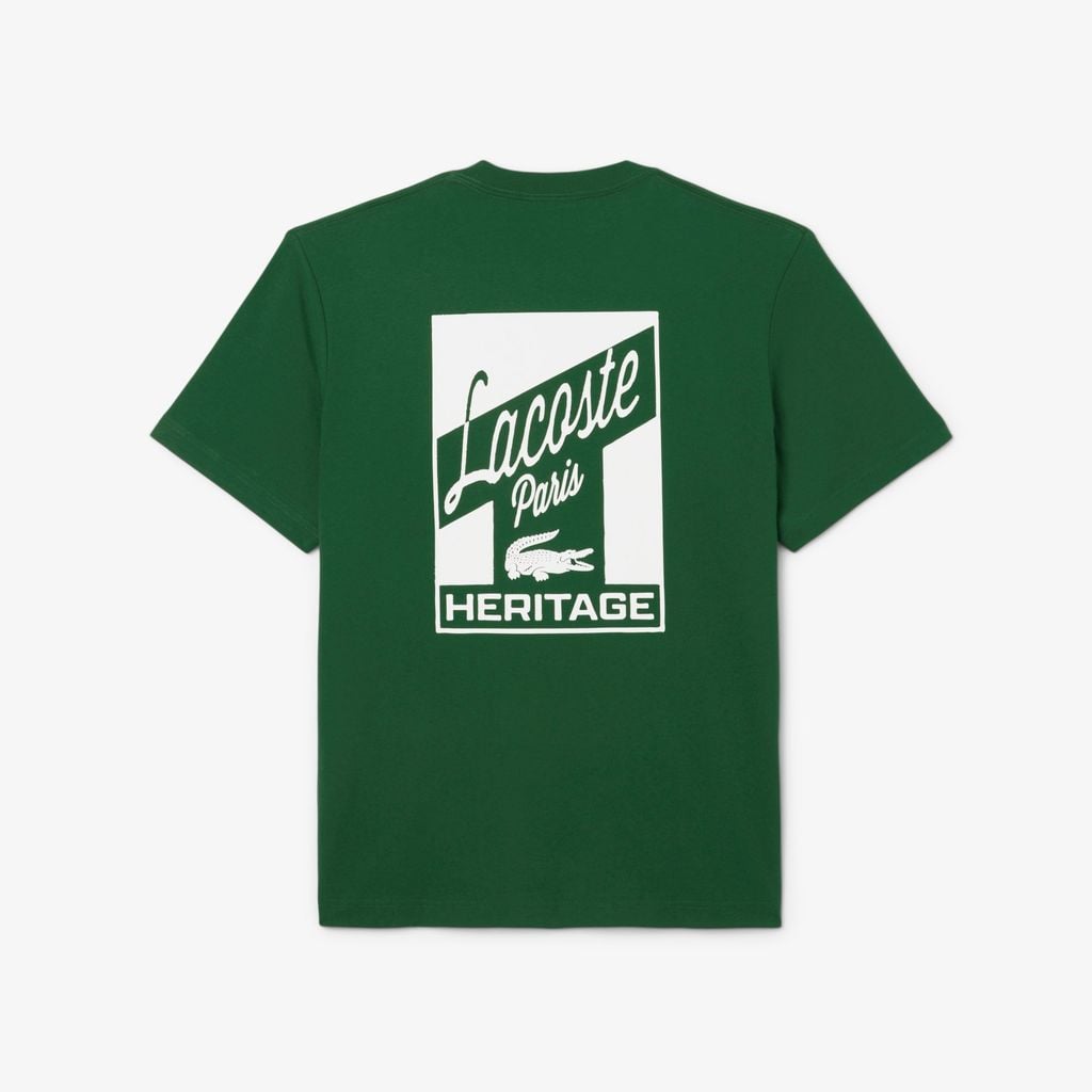 Áo Thun Lacoste Nam Dáng Cổ Điển In Nhiều Hình Chất Liệu Jersey