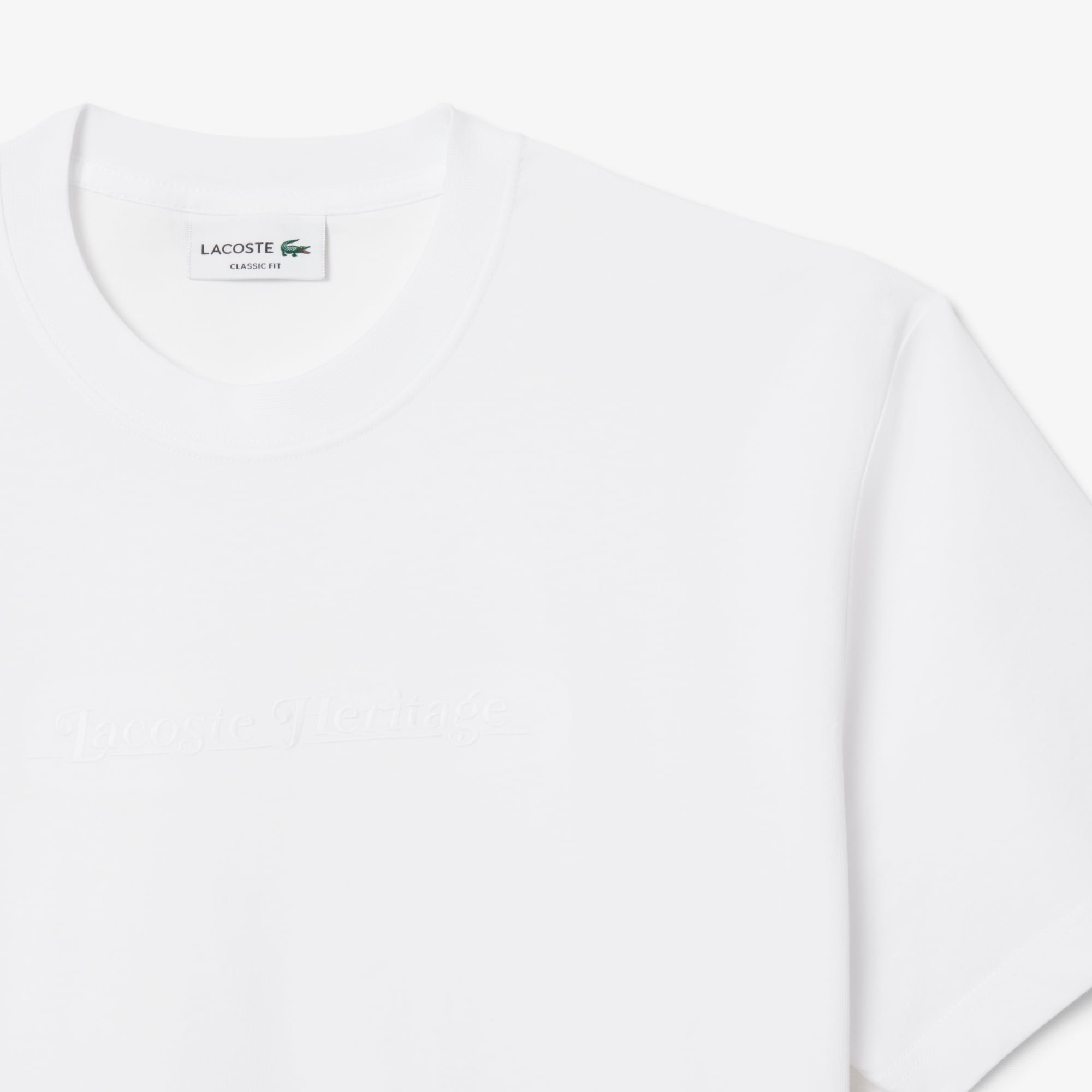 Áo Thun Lacoste Nam Dáng Cổ Điển Họa Tiết Thêu Chất Liệu Cotton