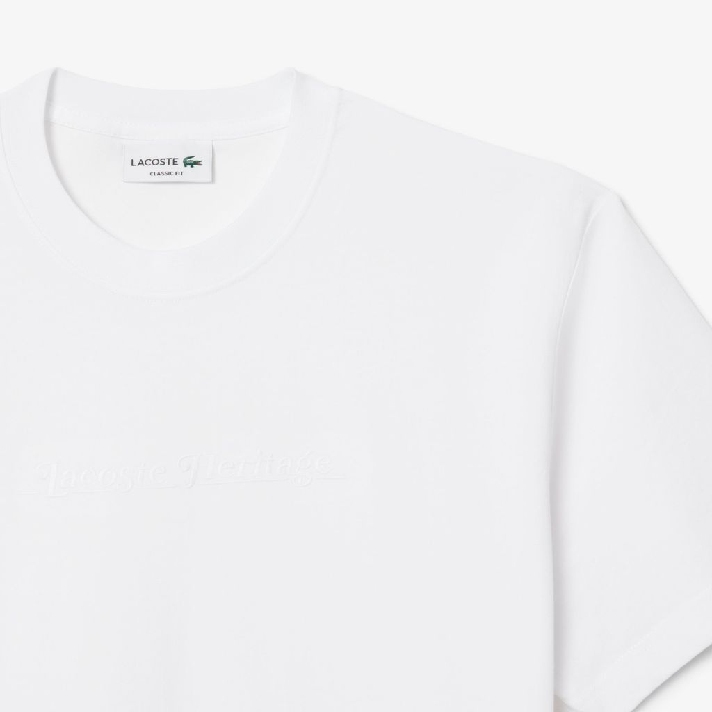 Áo Thun Lacoste Nam Dáng Cổ Điển Họa Tiết Thêu Chất Liệu Cotton