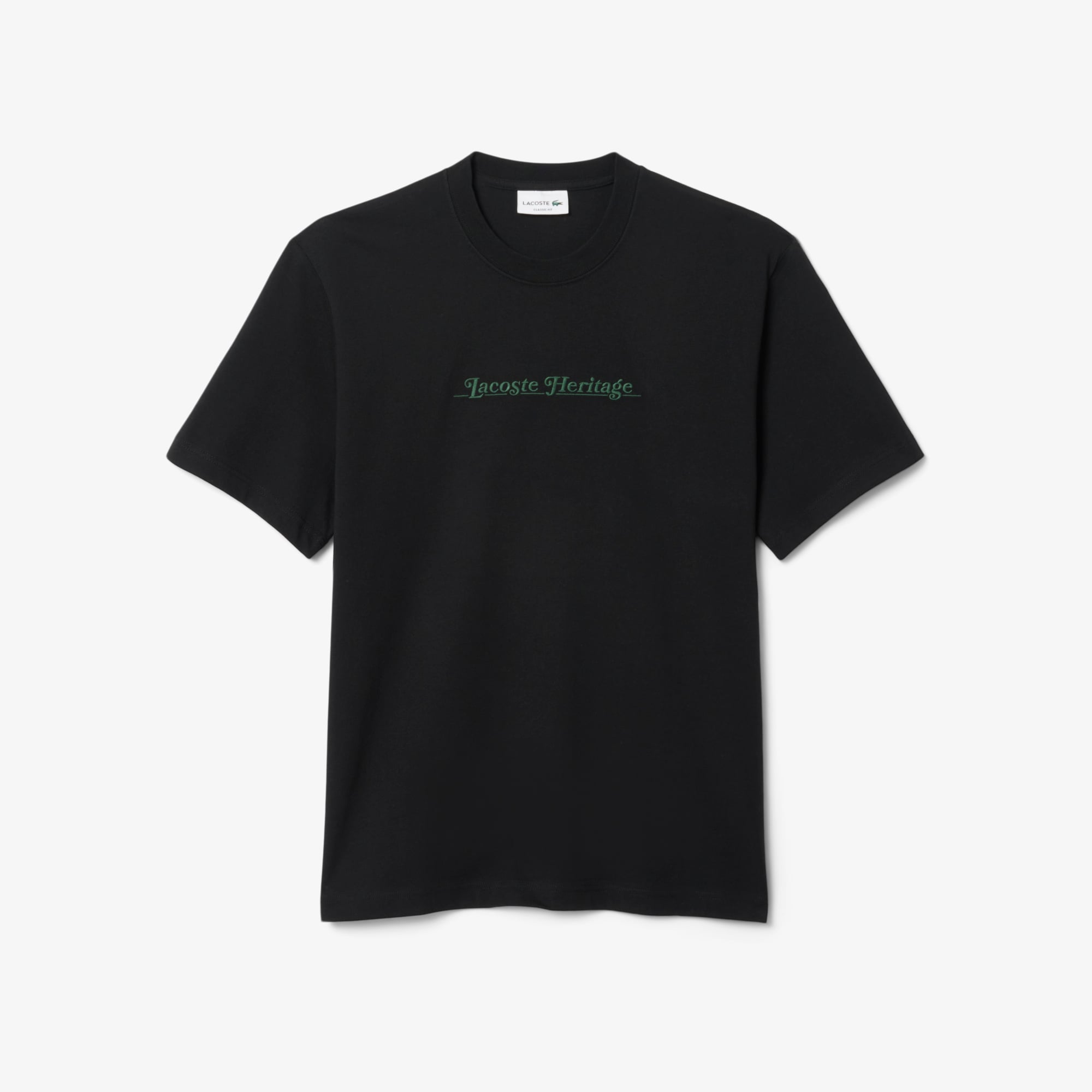 Áo Thun Lacoste Nam Dáng Cổ Điển Họa Tiết Thêu Chất Liệu Cotton