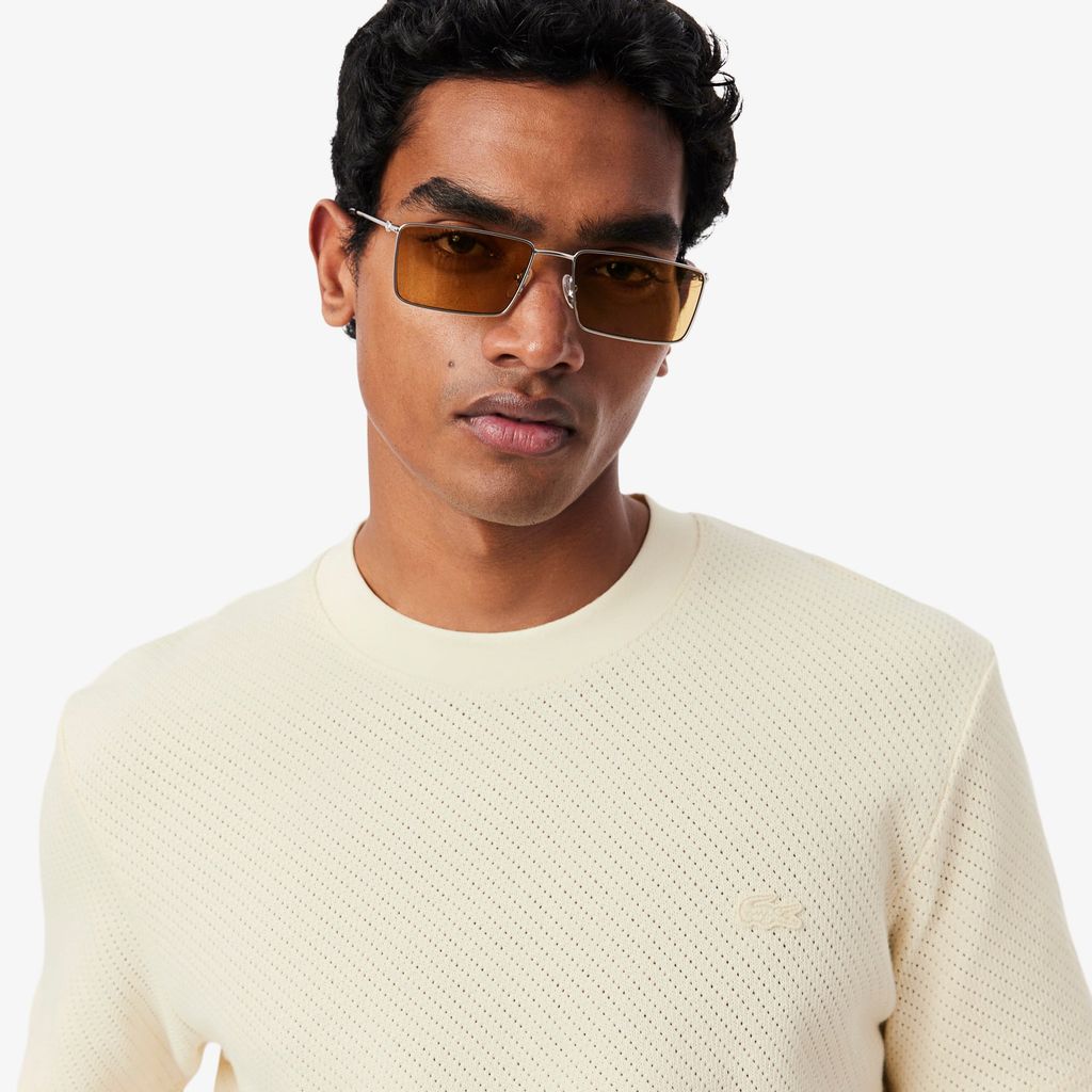 Áo Thun Lacoste Nam Dáng Suông Chất Liệu Cotton Họa Tiết Ren