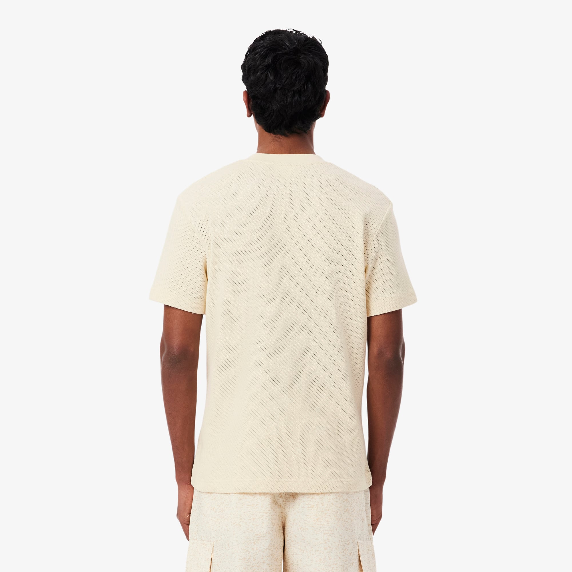 Áo Thun Lacoste Nam Dáng Suông Chất Liệu Cotton Họa Tiết Ren