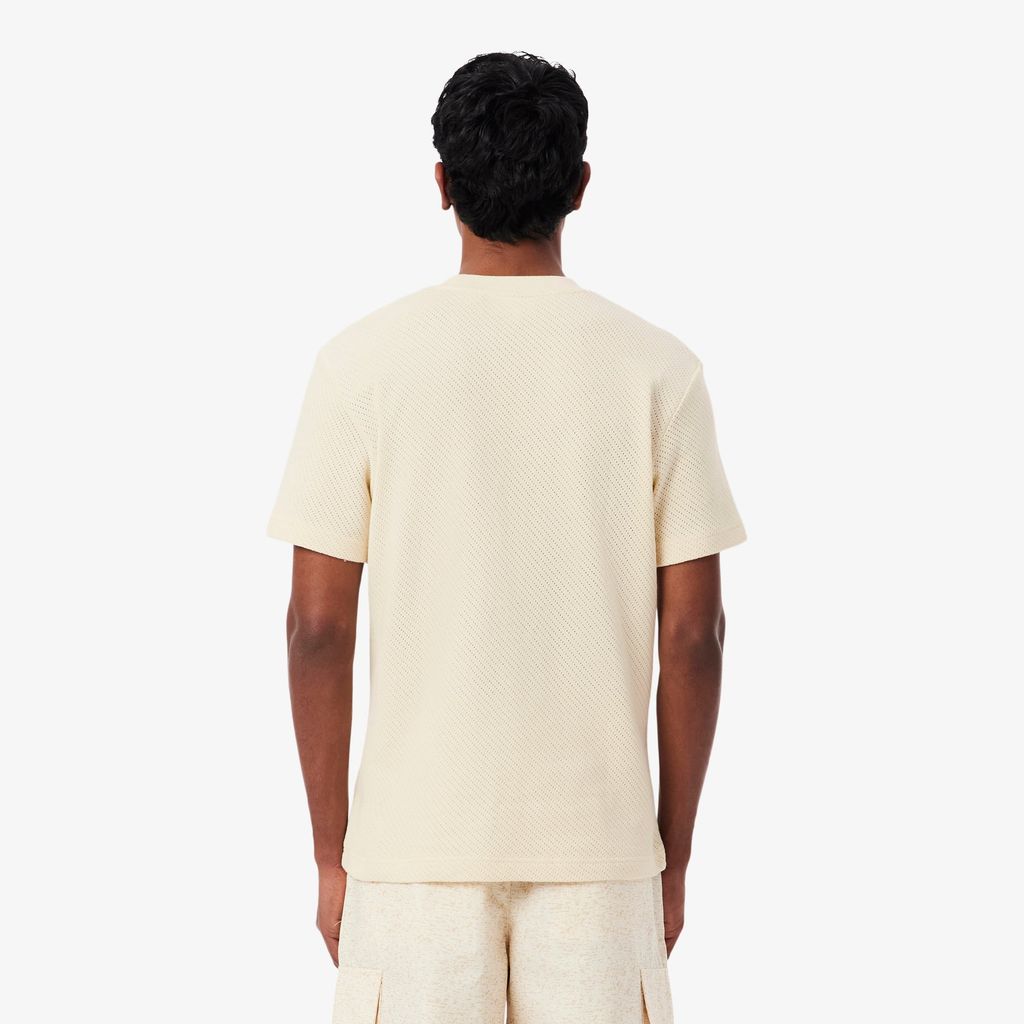 Áo Thun Lacoste Nam Dáng Suông Chất Liệu Cotton Họa Tiết Ren