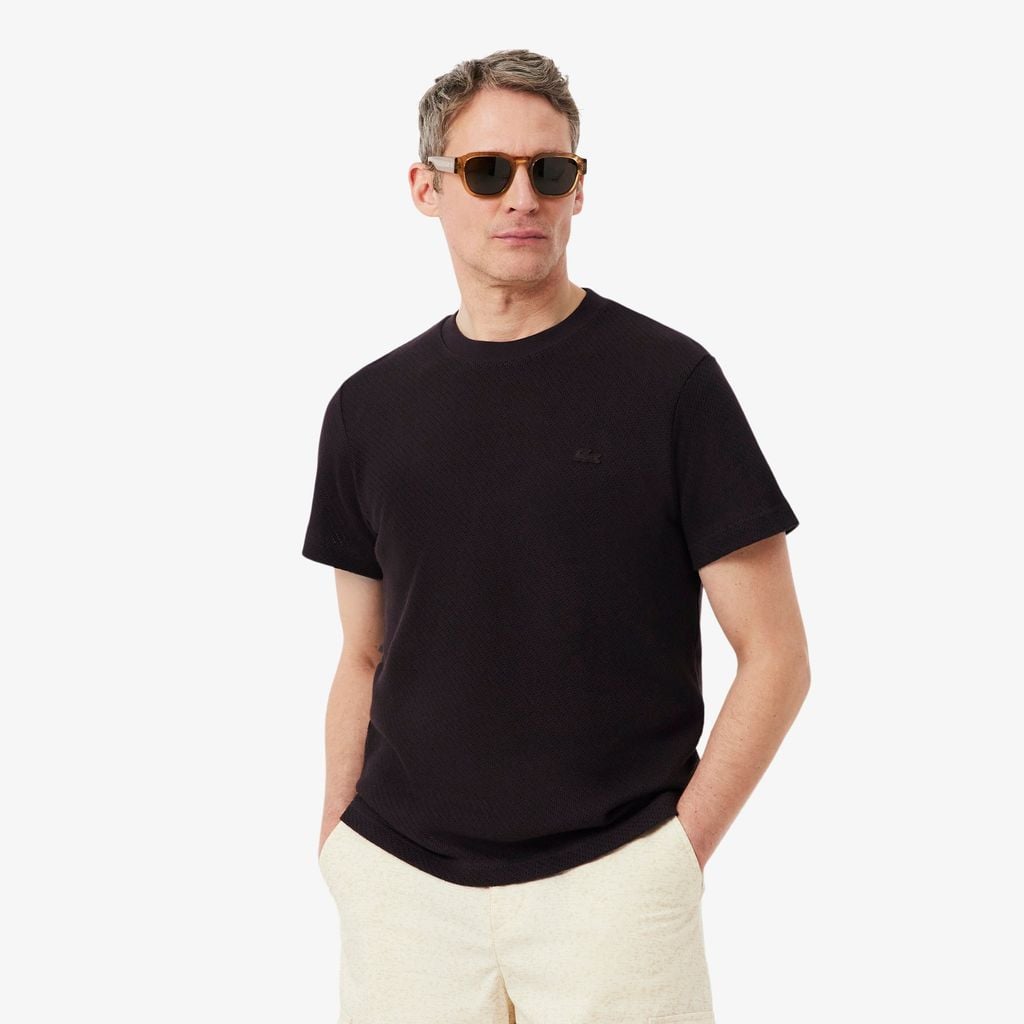 Áo Thun Lacoste Nam Dáng Suông Chất Liệu Cotton Họa Tiết Ren