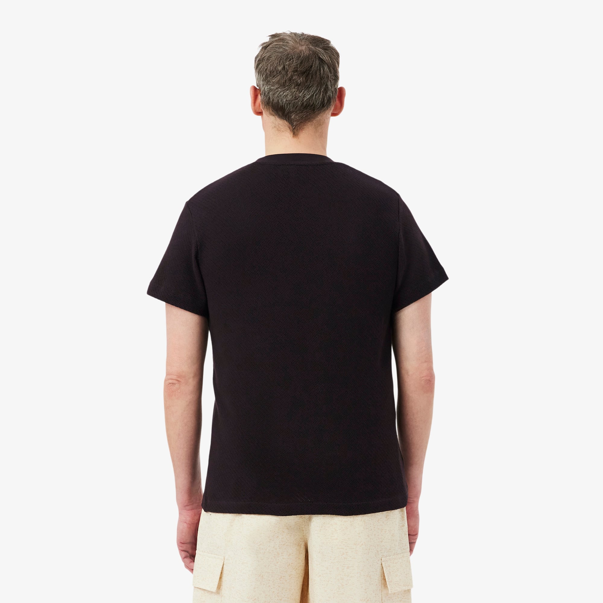 Áo Thun Lacoste Nam Dáng Suông Chất Liệu Cotton Họa Tiết Ren