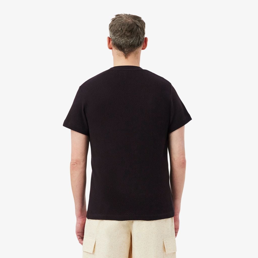Áo Thun Lacoste Nam Dáng Suông Chất Liệu Cotton Họa Tiết Ren