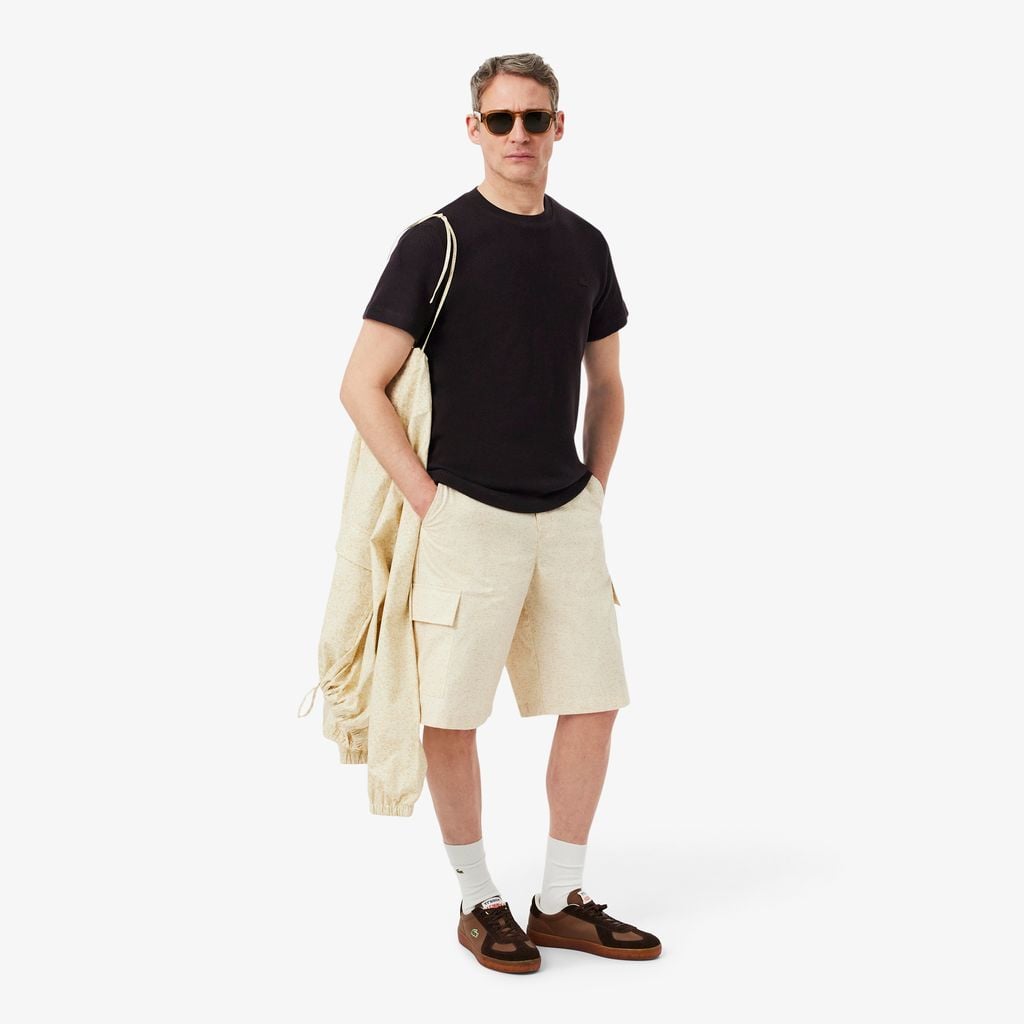 Áo Thun Lacoste Nam Dáng Suông Chất Liệu Cotton Họa Tiết Ren