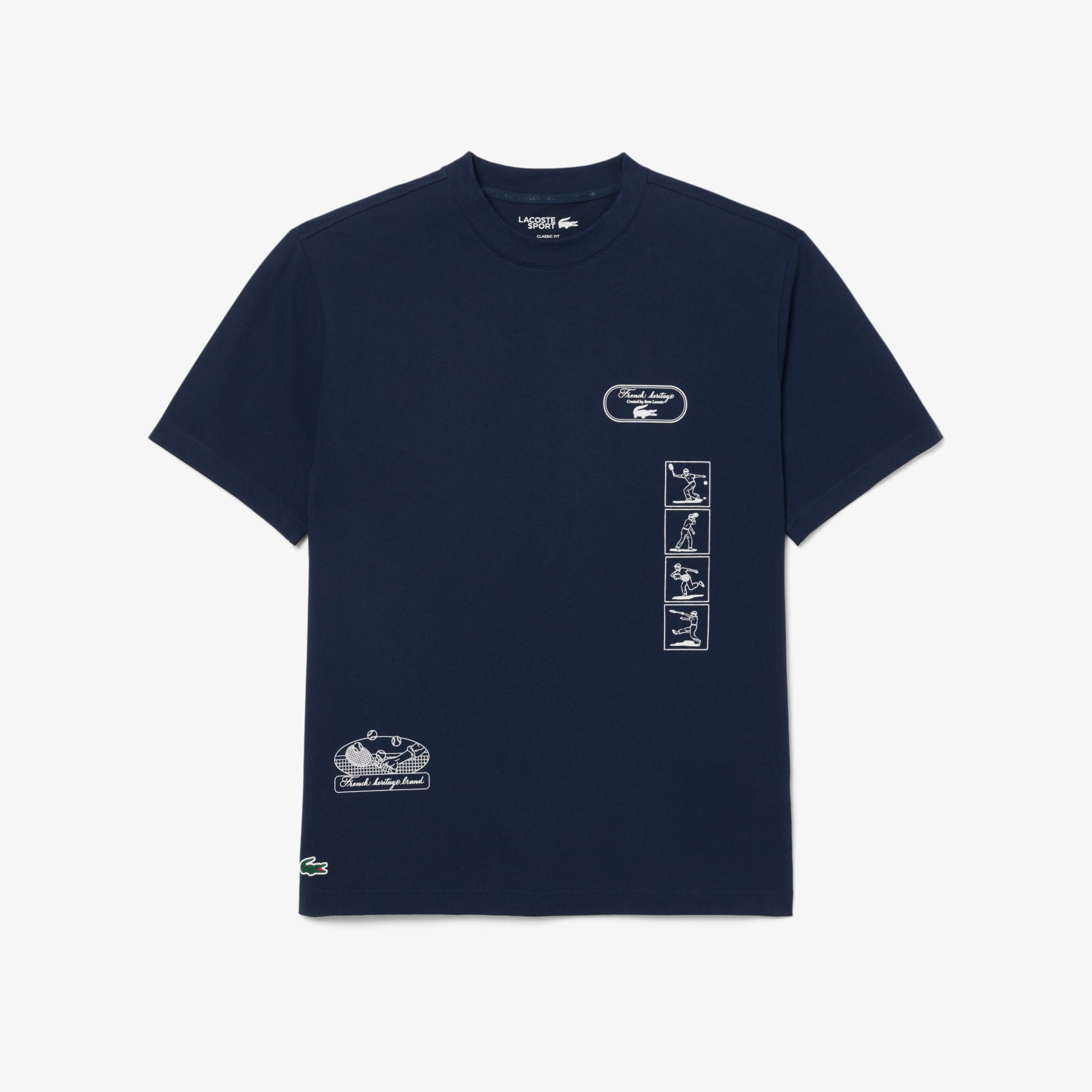 Áo Thun Tennis Lacoste Nam Công Nghệ Ultra Dry Di Sản
