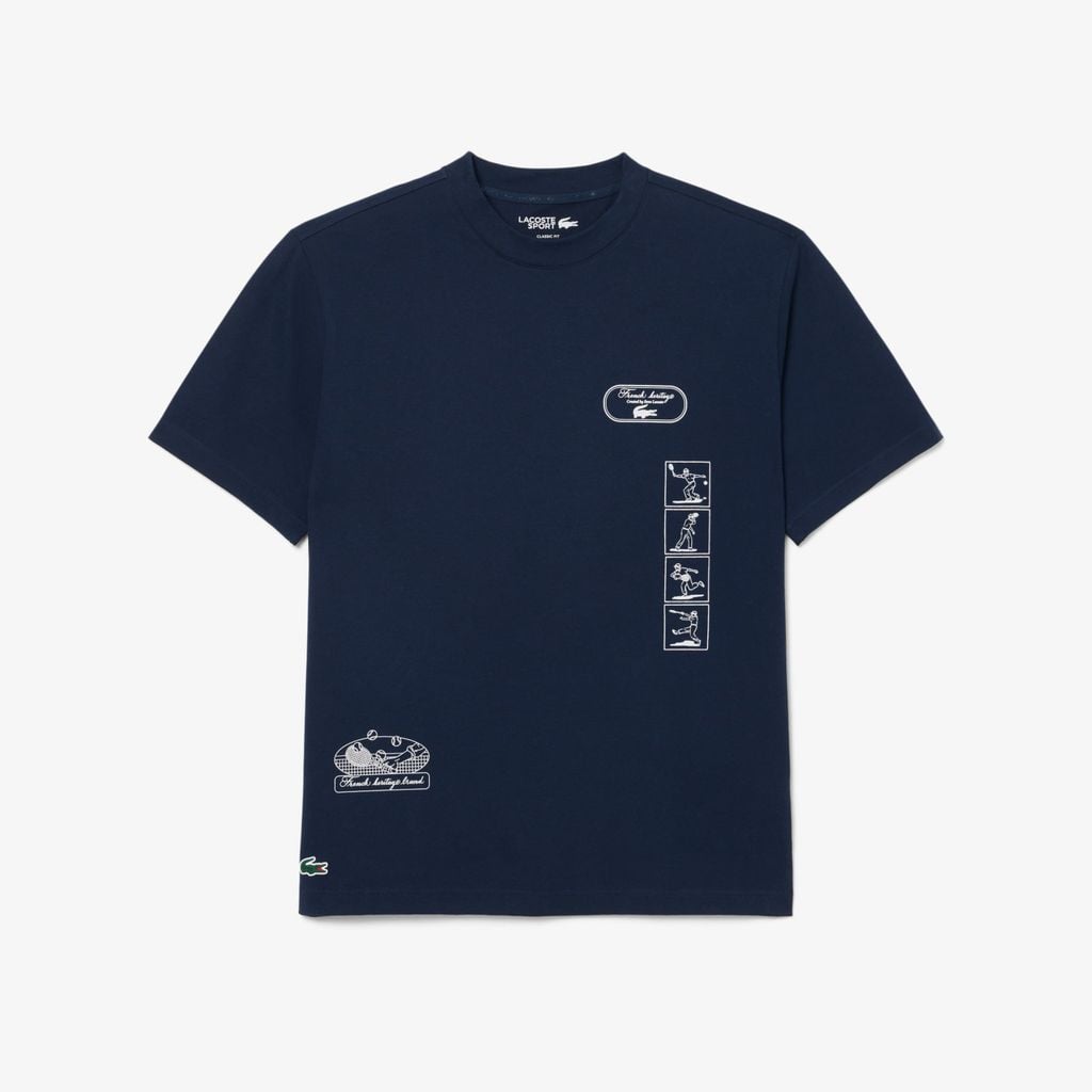 Áo Thun Tennis Lacoste Nam Công Nghệ Ultra Dry Di Sản