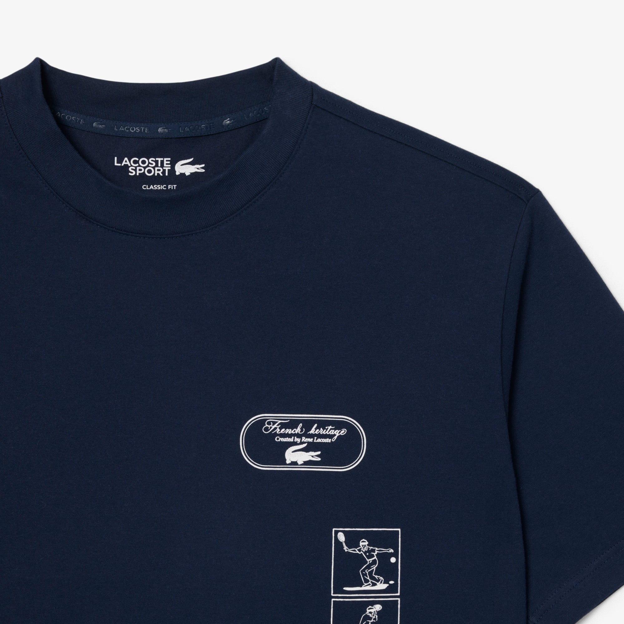 Áo Thun Tennis Lacoste Nam Công Nghệ Ultra Dry Di Sản