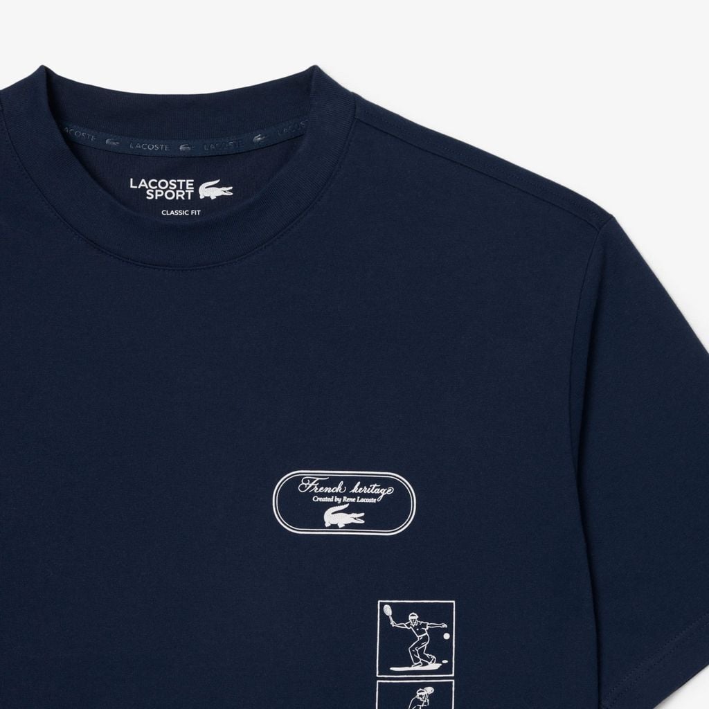 Áo Thun Tennis Lacoste Nam Công Nghệ Ultra Dry Di Sản
