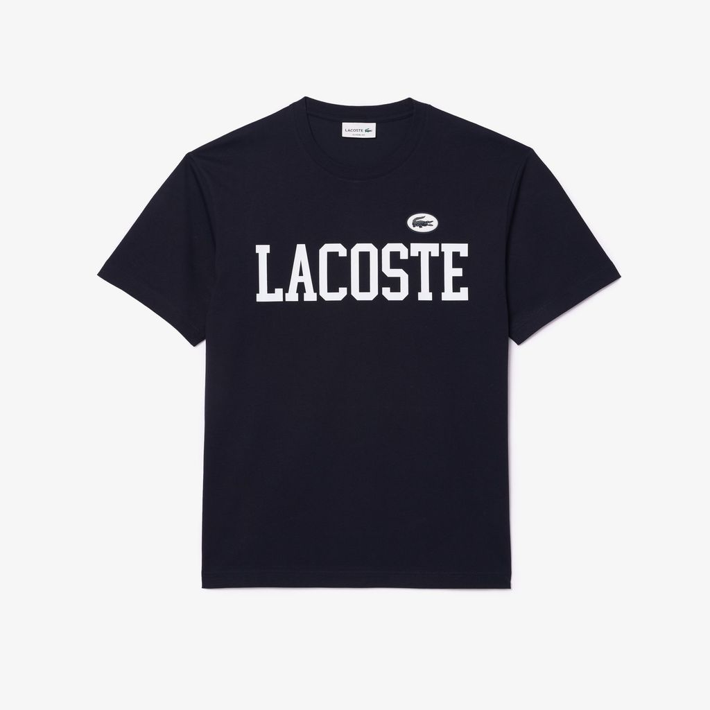 Áo Thun Lacoste Nam Có Huy Hiệu Tương Phản Chất Liệu Cotton