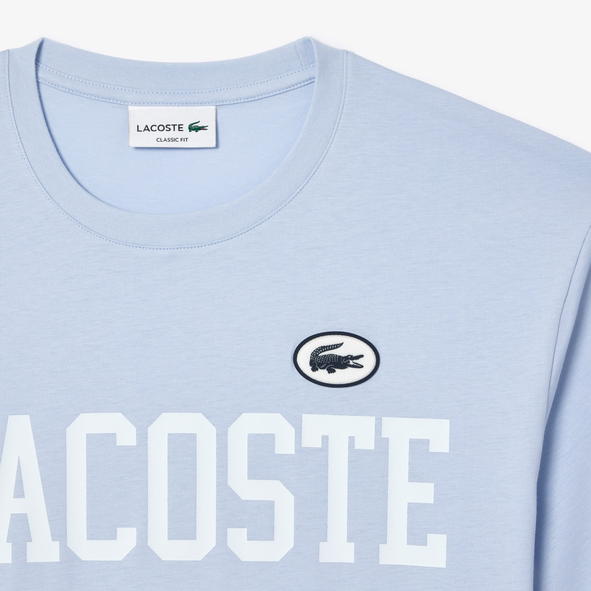 Áo Thun Lacoste Nam Có Huy Hiệu Tương Phản Chất Liệu Cotton