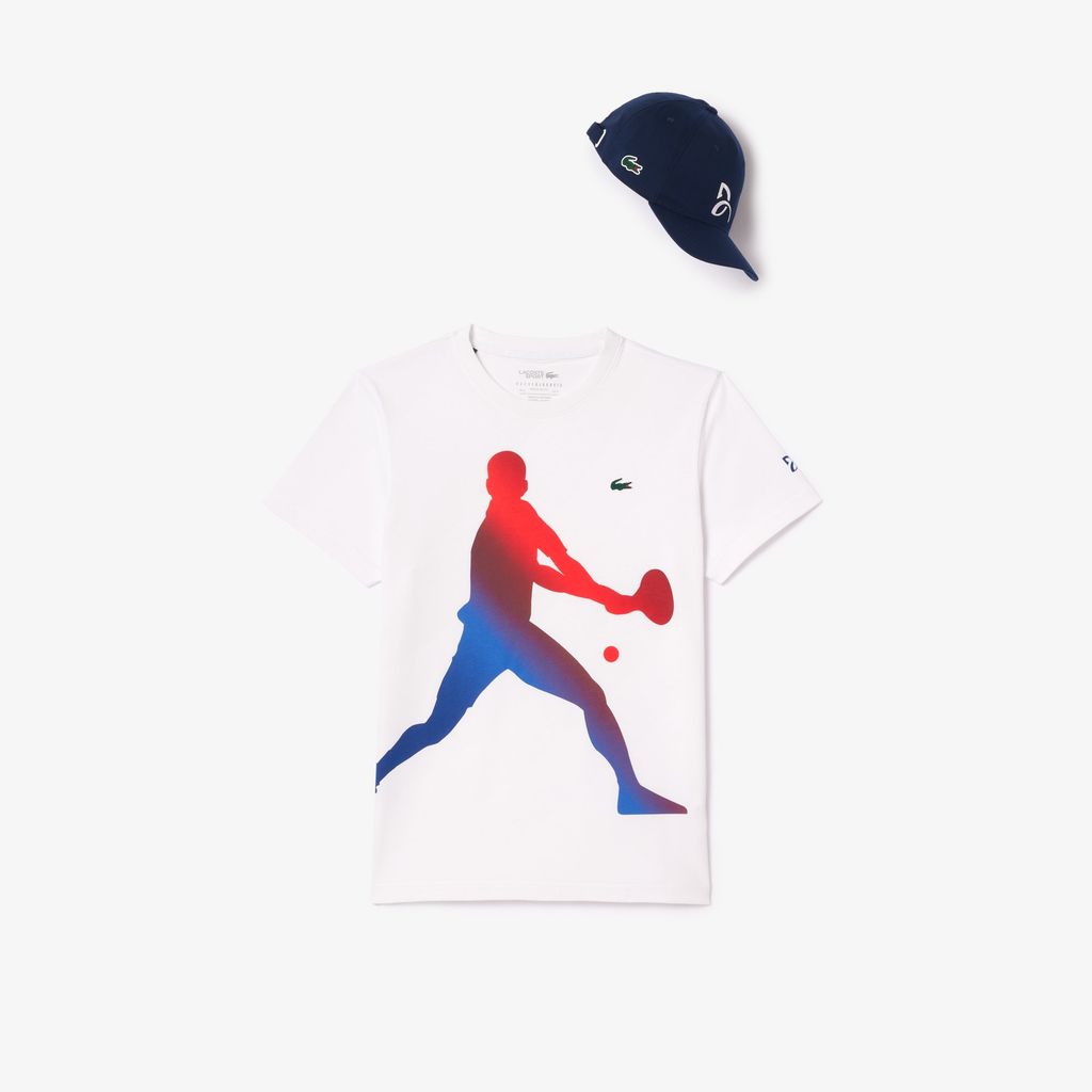 Set Áo Thun Và Mũ Tennis Lacoste Nam x Novak Djokovic
