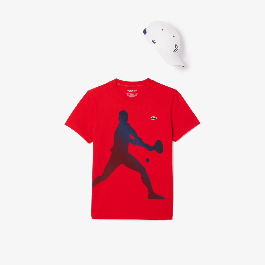 Set Áo Thun Và Mũ Tennis Lacoste Nam x Novak Djokovic