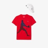 Set Áo Thun Và Mũ Tennis Lacoste Nam x Novak Djokovic