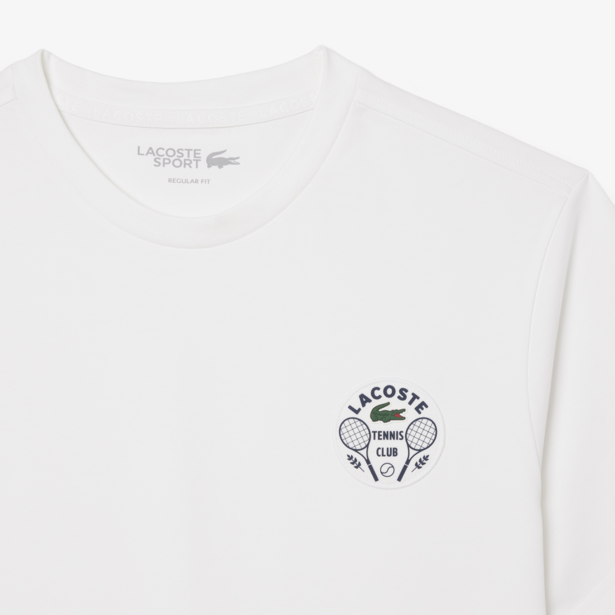 Áo Thun Tennis Lacoste Nam Dáng Suông Thoáng Khí Heritage Badge