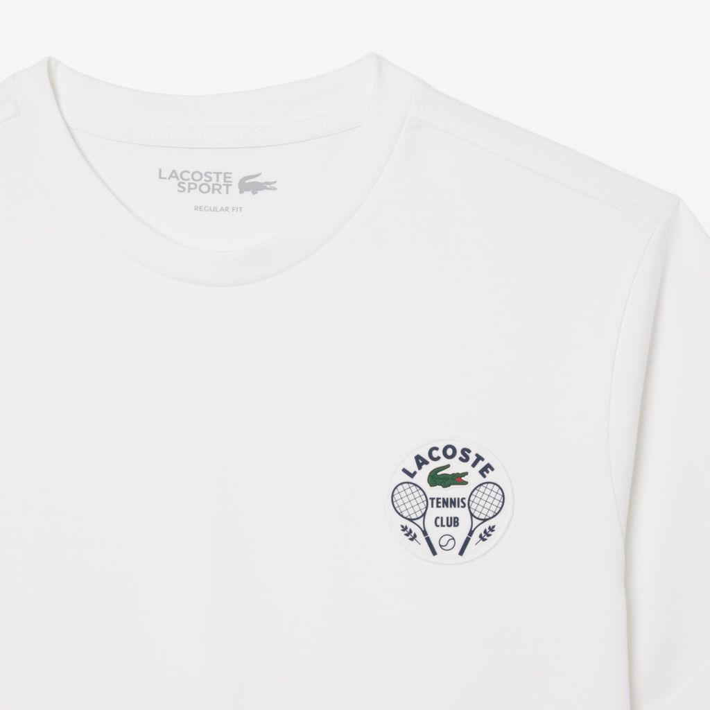 Áo Thun Tennis Lacoste Nam Dáng Suông Thoáng Khí Heritage Badge