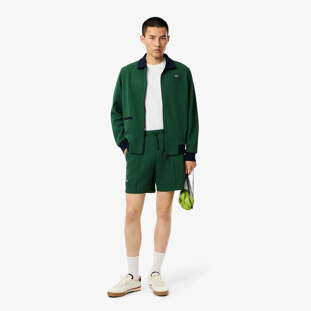 Áo Thun Tennis Lacoste Nam Dáng Suông Thoáng Khí Heritage Badge