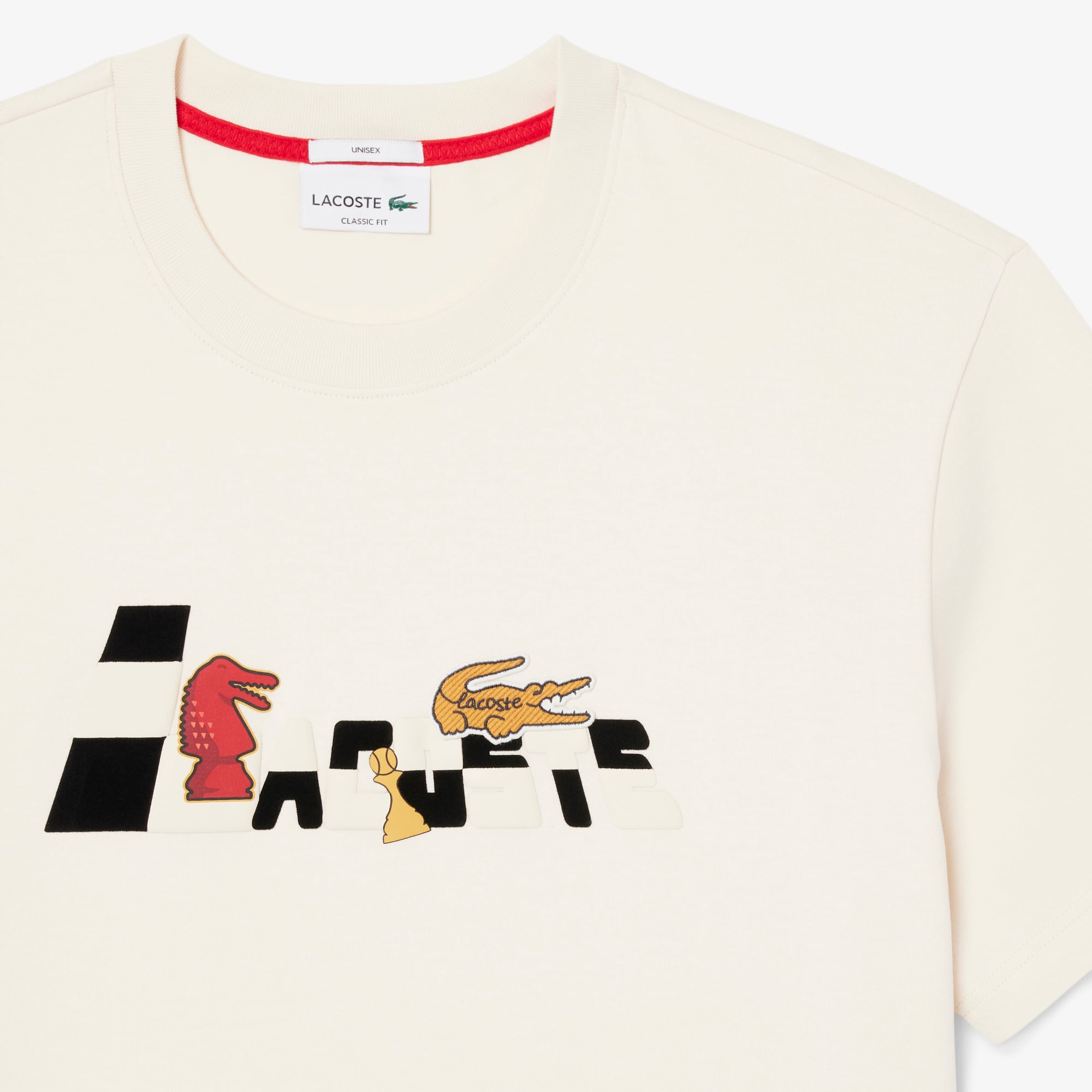 Áo Thun Lacoste Unisex Dáng Cổ Điển Tết Nguyên Đán Chất Liệu Cotton