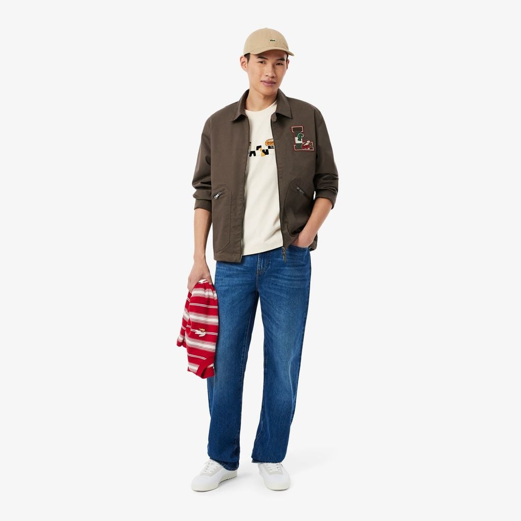 Áo Thun Lacoste Unisex Dáng Cổ Điển Tết Nguyên Đán Chất Liệu Cotton