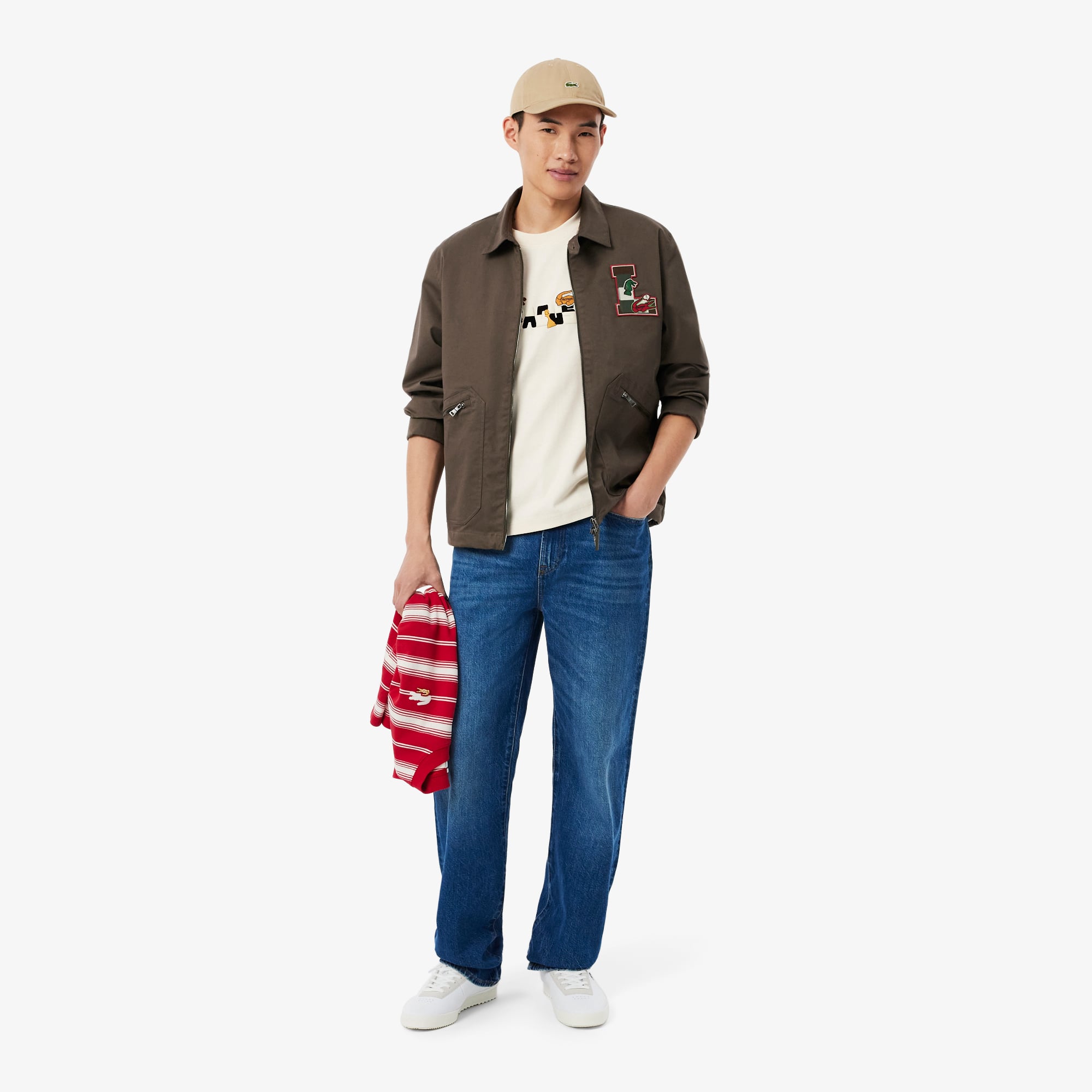 Áo Thun Lacoste Unisex Dáng Cổ Điển Tết Nguyên Đán Chất Liệu Cotton