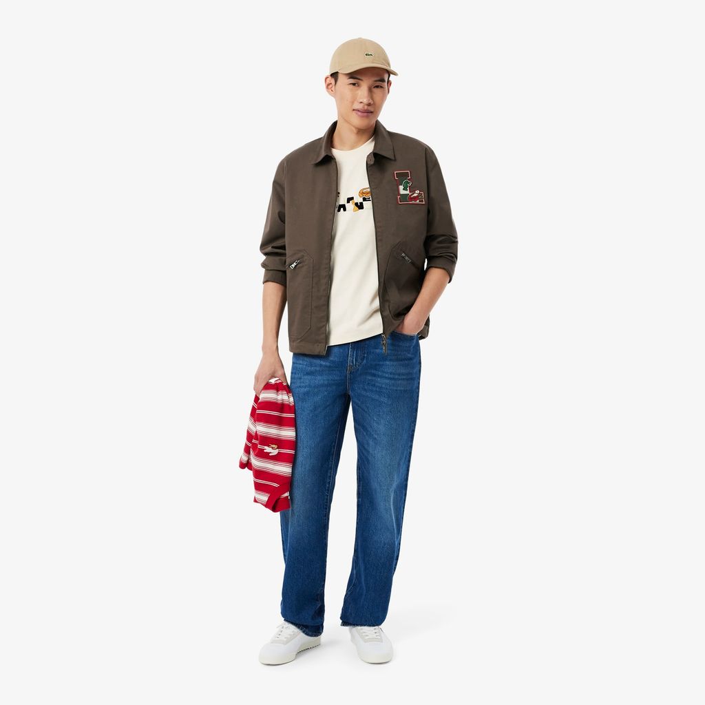 Áo Thun Lacoste Unisex Dáng Cổ Điển Tết Nguyên Đán Chất Liệu Cotton