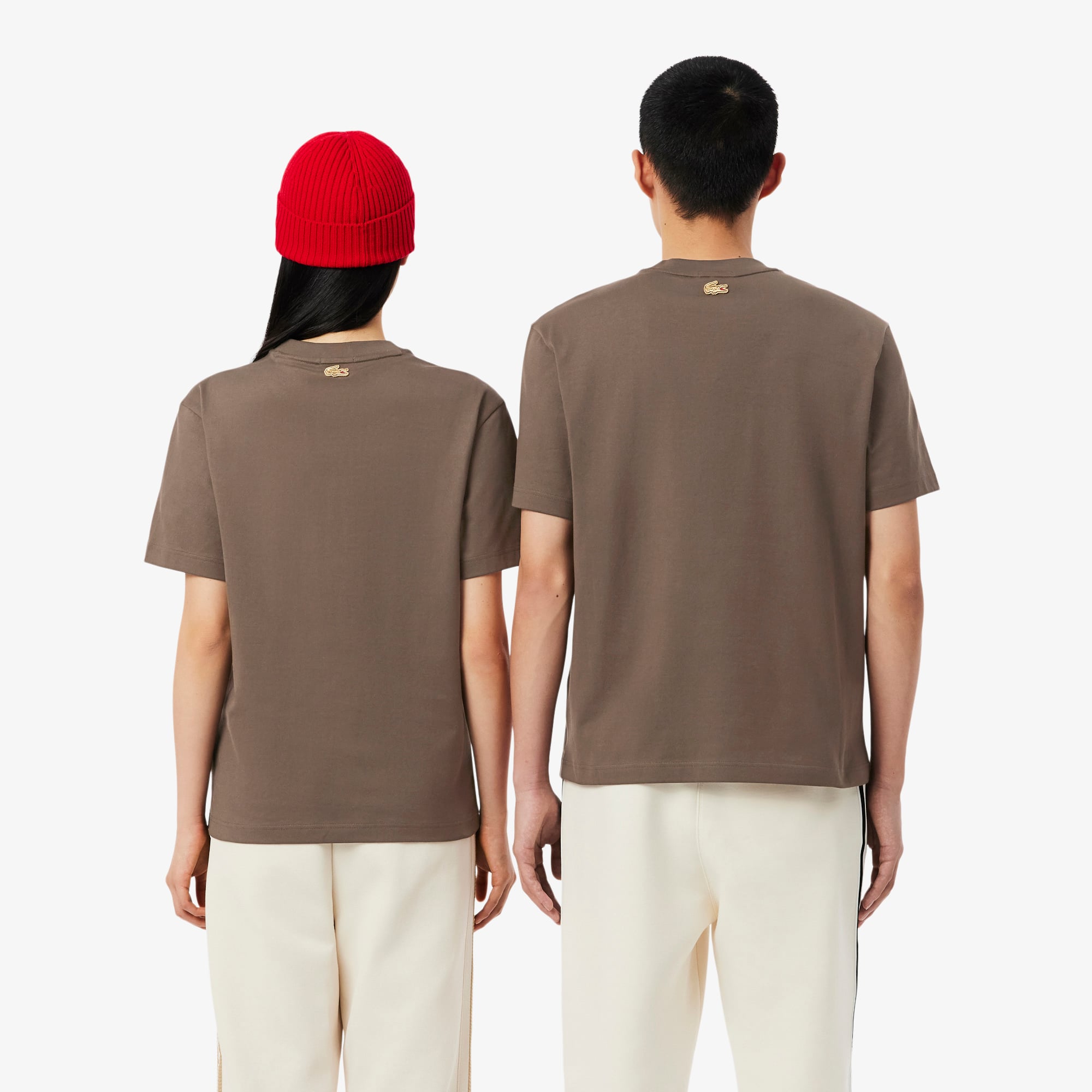 Áo Thun Lacoste Unisex Dáng Cổ Điển Tết Nguyên Đán Chất Liệu Cotton