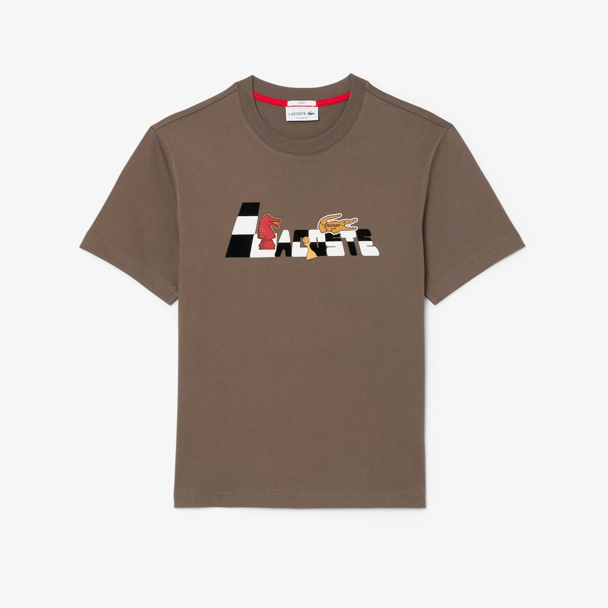 Áo Thun Lacoste Unisex Dáng Cổ Điển Tết Nguyên Đán Chất Liệu Cotton