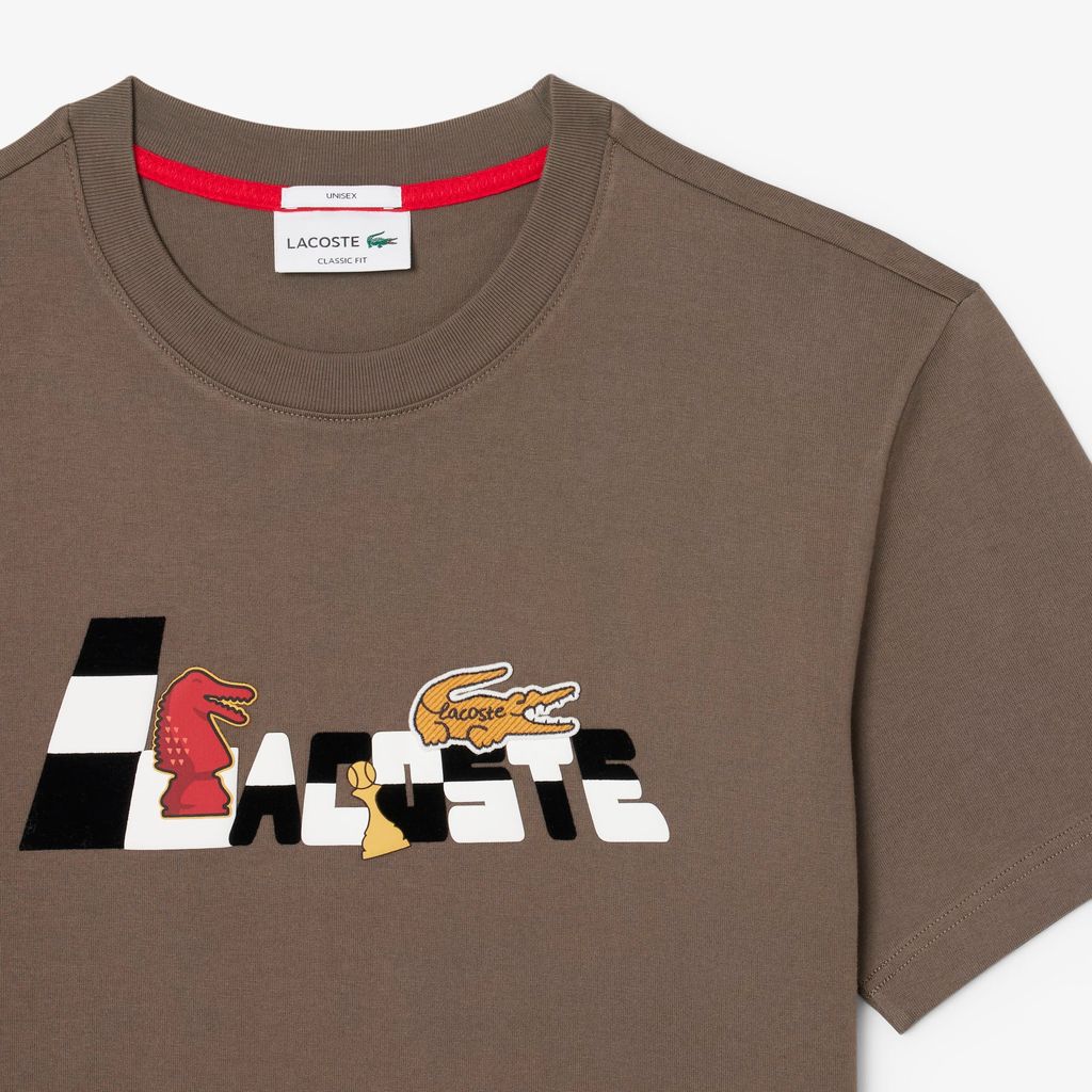 Áo Thun Lacoste Unisex Dáng Cổ Điển Tết Nguyên Đán Chất Liệu Cotton