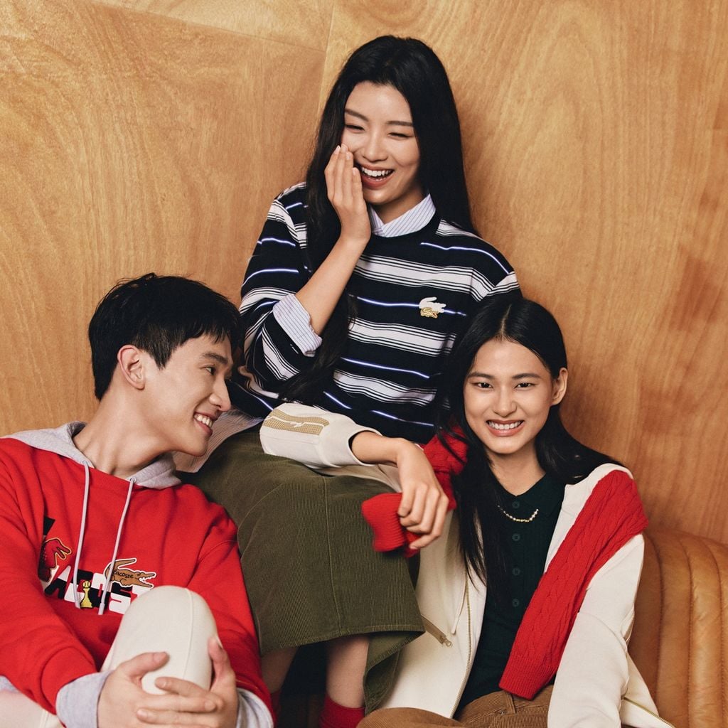 Áo Thun Lacoste Unisex Dáng Cổ Điển Tết Nguyên Đán Dài Tay