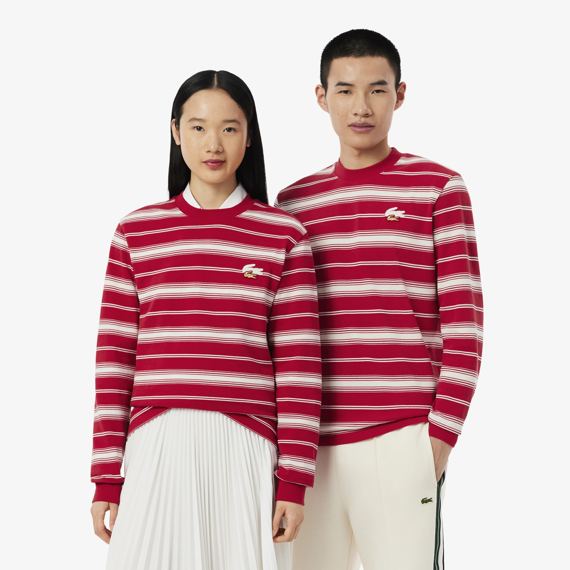 Áo Thun Lacoste Unisex Dáng Cổ Điển Tết Nguyên Đán Dài Tay