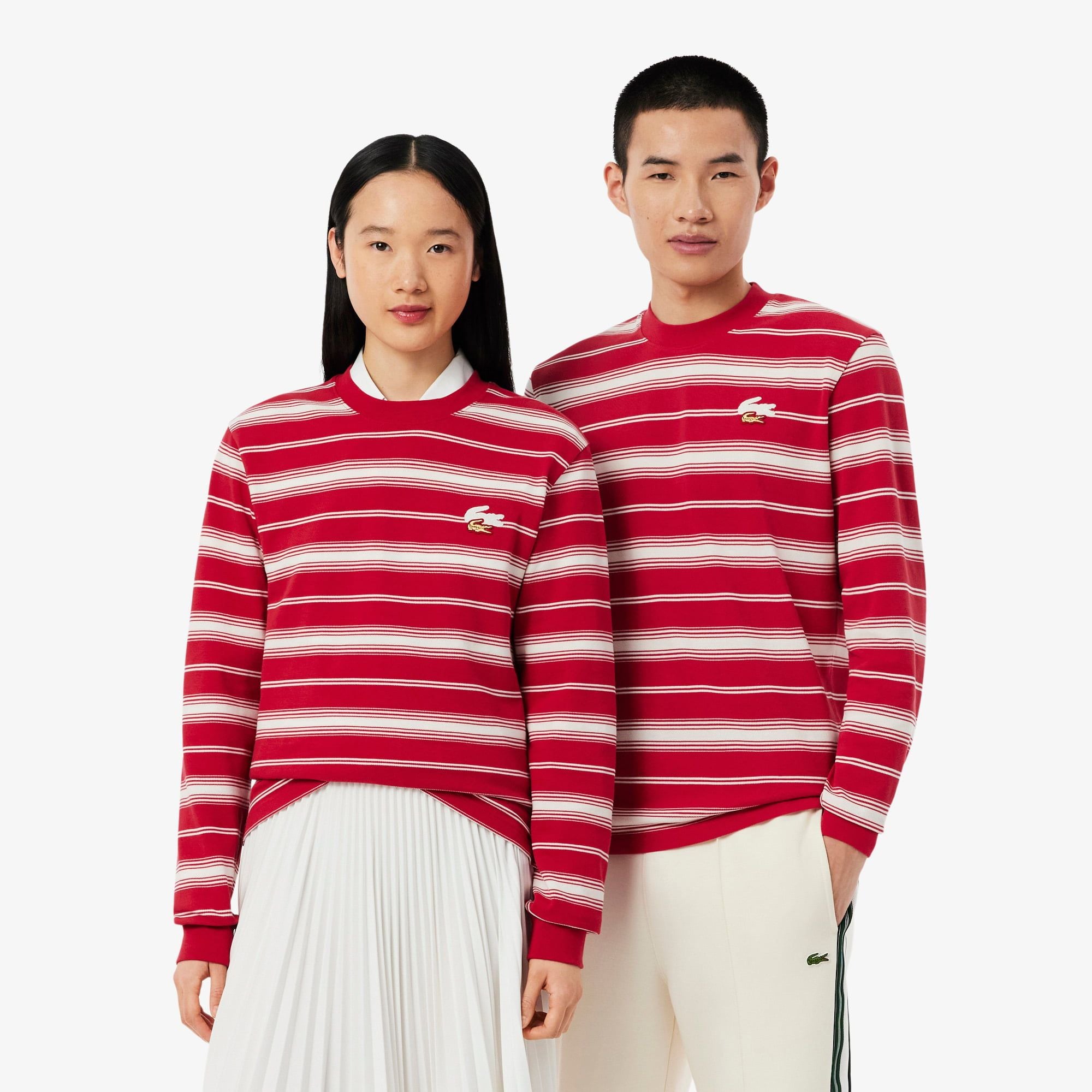 Áo Thun Lacoste Unisex Dáng Cổ Điển Tết Nguyên Đán Dài Tay