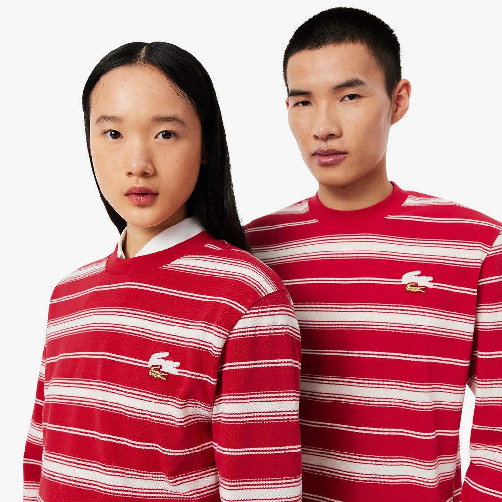 Áo Thun Lacoste Unisex Dáng Cổ Điển Tết Nguyên Đán Dài Tay