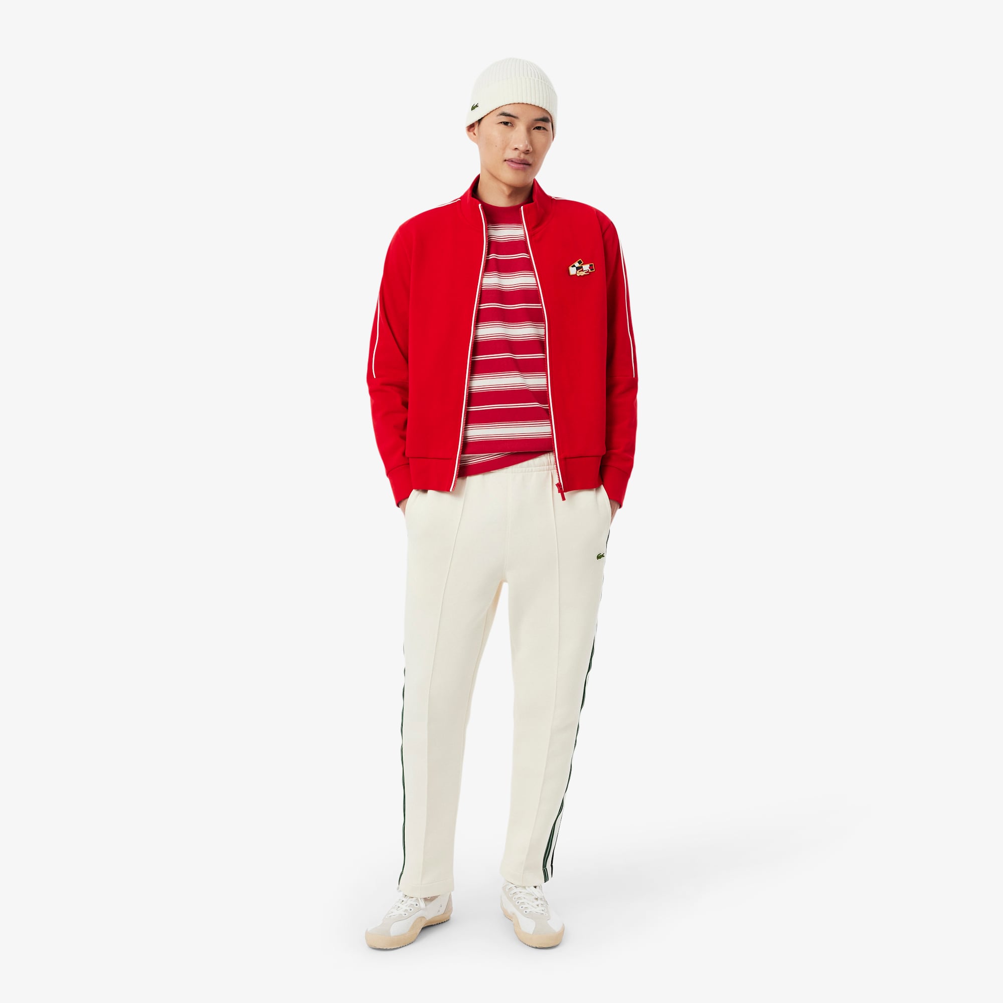 Áo Thun Lacoste Unisex Dáng Cổ Điển Tết Nguyên Đán Dài Tay