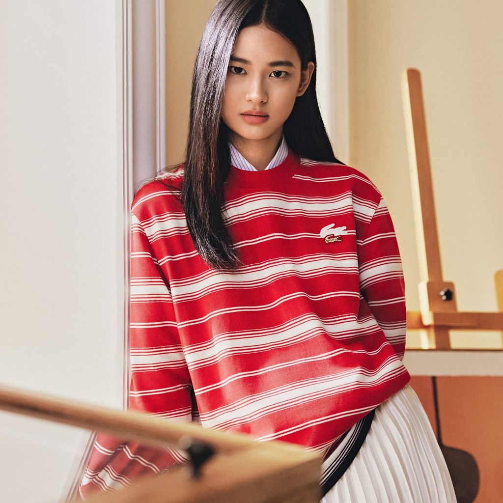 Áo Thun Lacoste Unisex Dáng Cổ Điển Tết Nguyên Đán Dài Tay