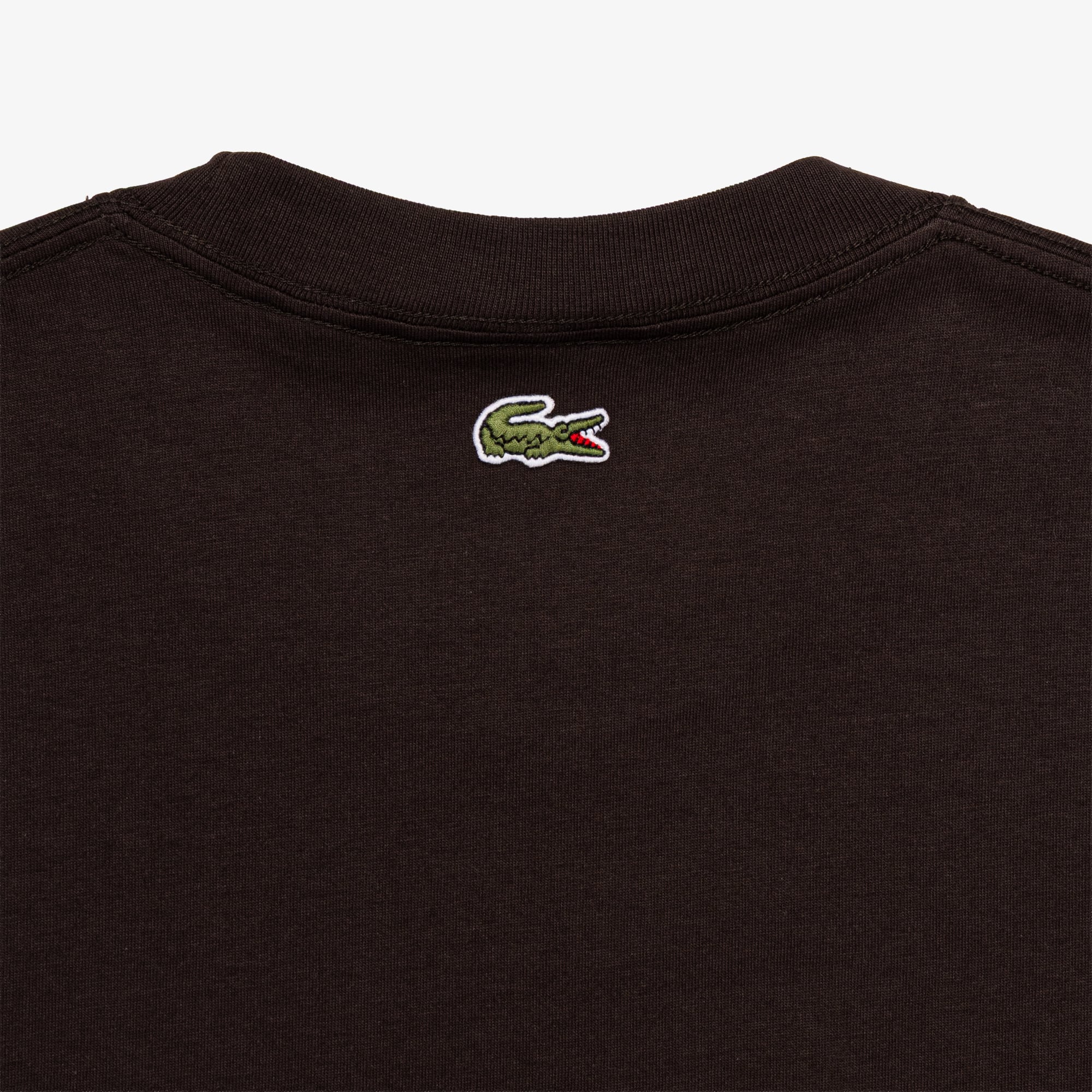 Áo Thun Tennis Lacoste Nam Dáng Cổ Điển Cotton In Hình Sân Đấu