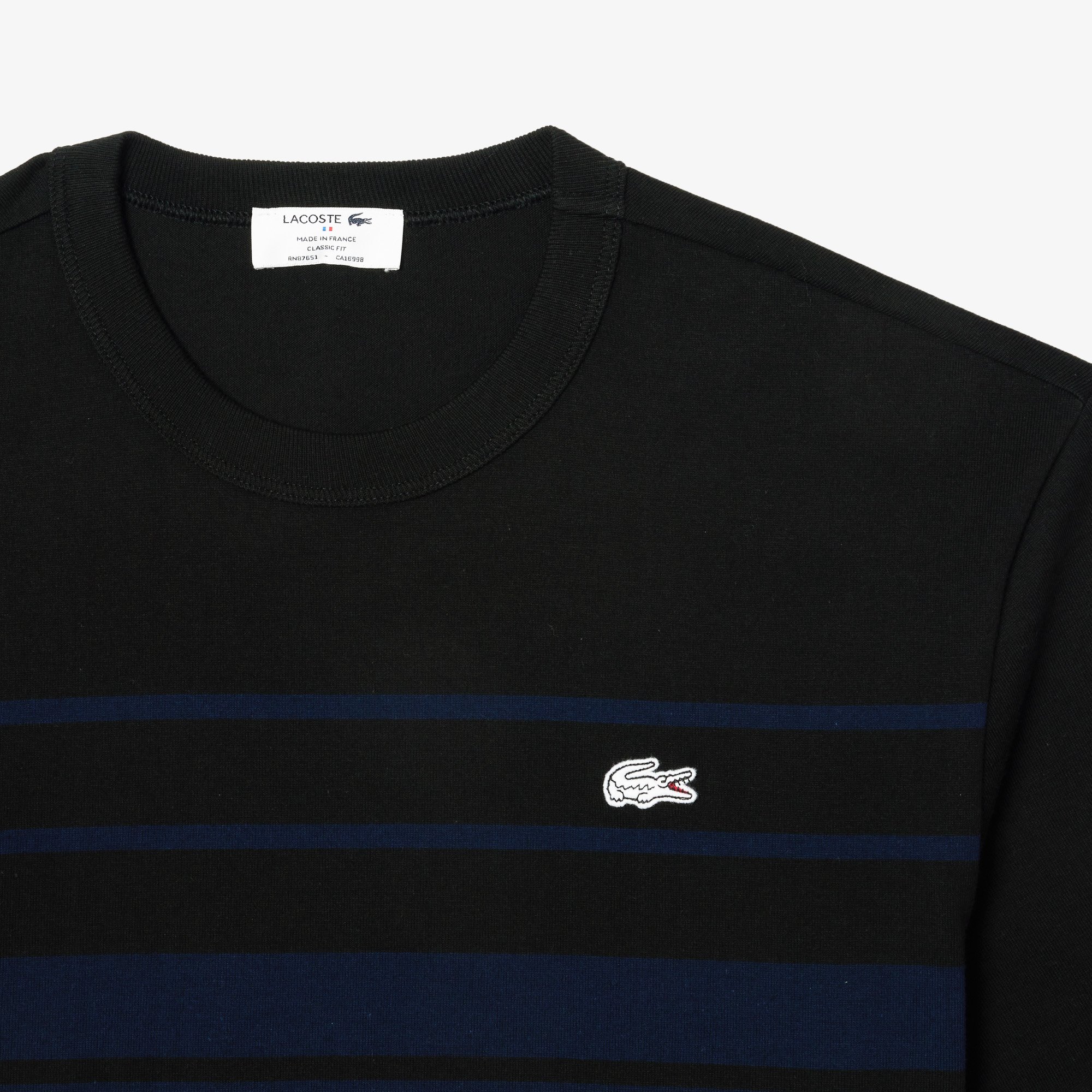 Áo Thun Lacoste Nam Sọc Sản Xuất Tại Pháp Chất Liệu Cotton Dày