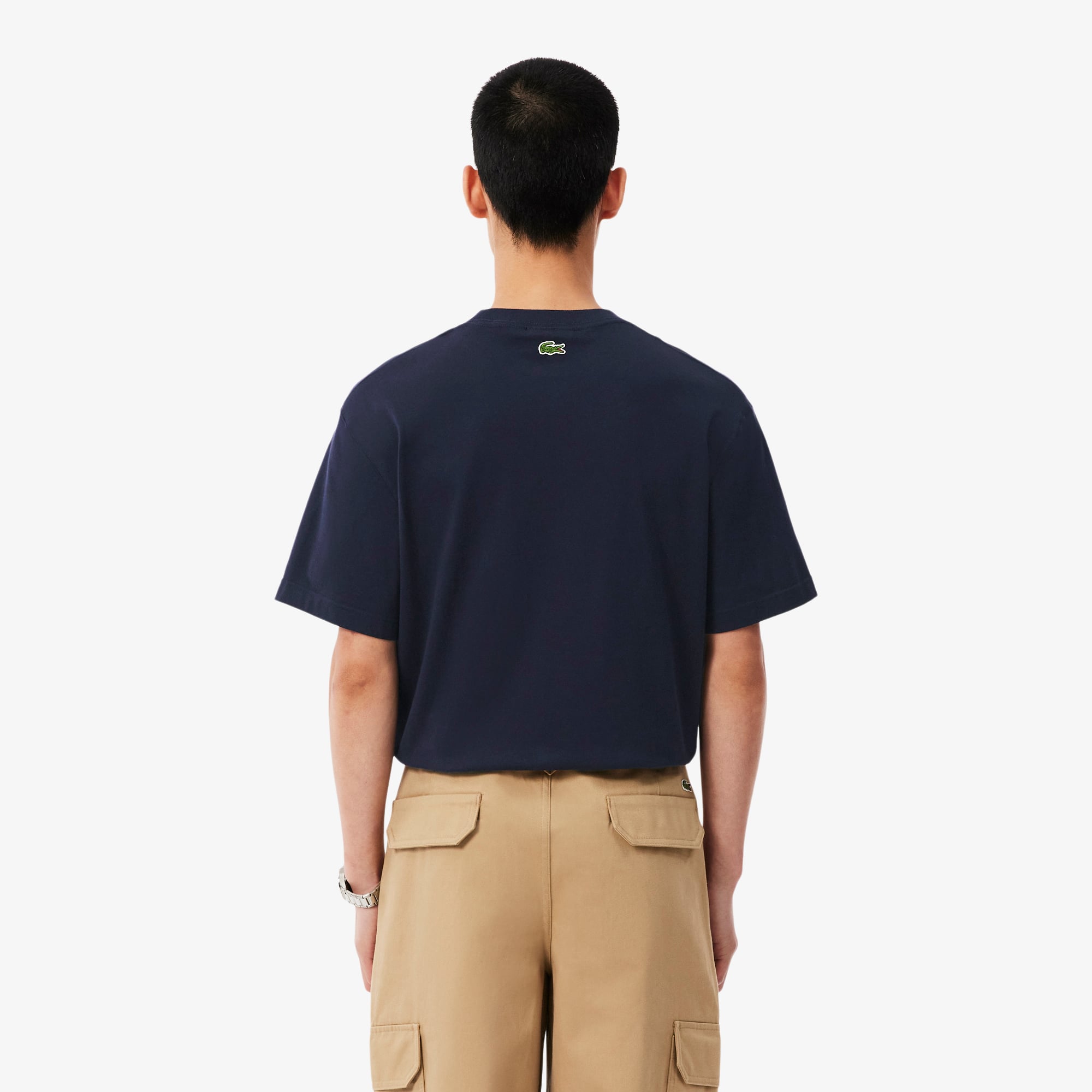 Áo Thun Lacoste Nam Thêu Chữ Sản Xuất Tại Pháp