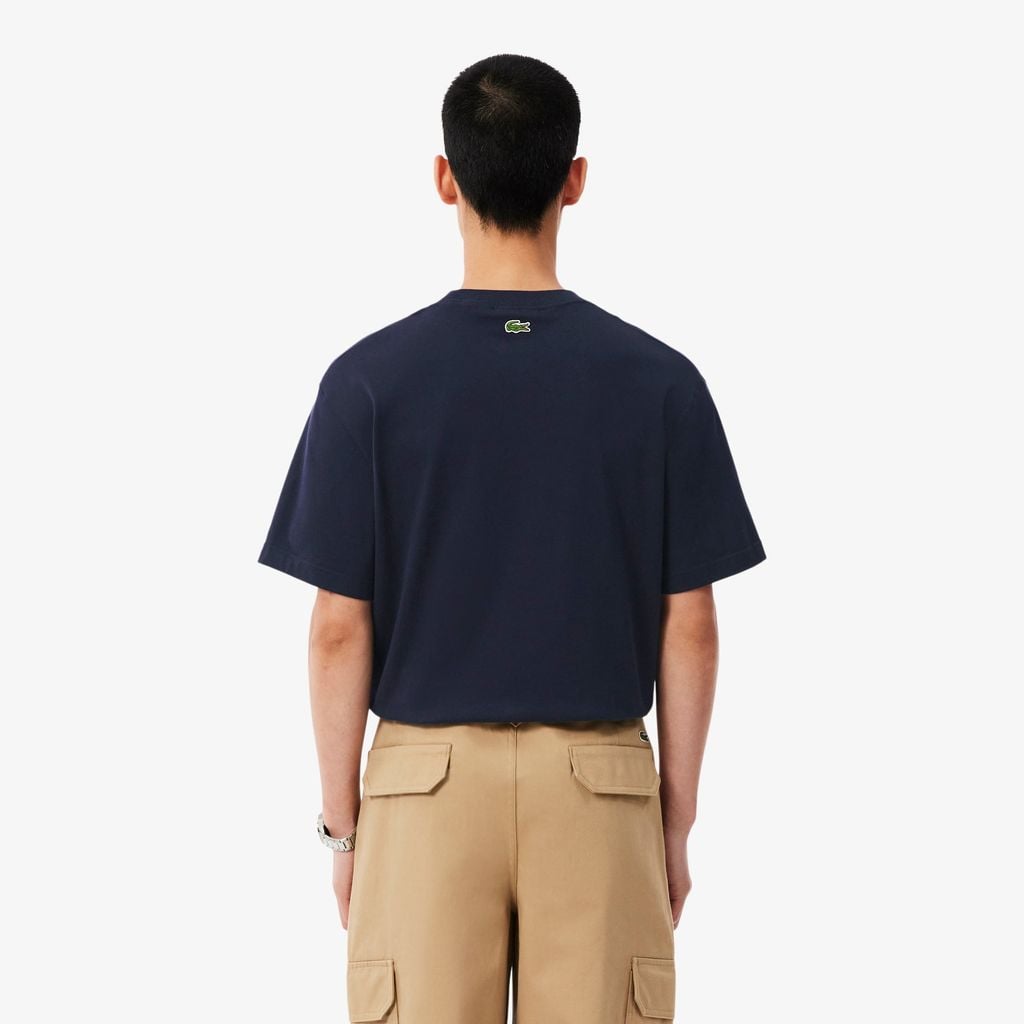 Áo Thun Lacoste Nam Thêu Chữ Sản Xuất Tại Pháp