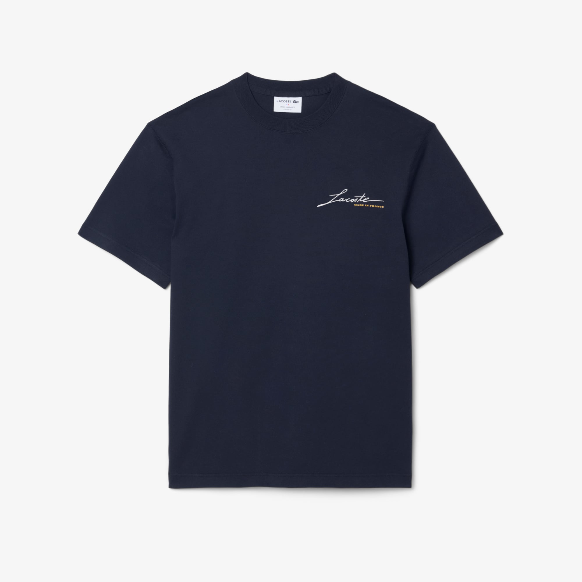 Áo Thun Lacoste Nam Thêu Chữ Sản Xuất Tại Pháp