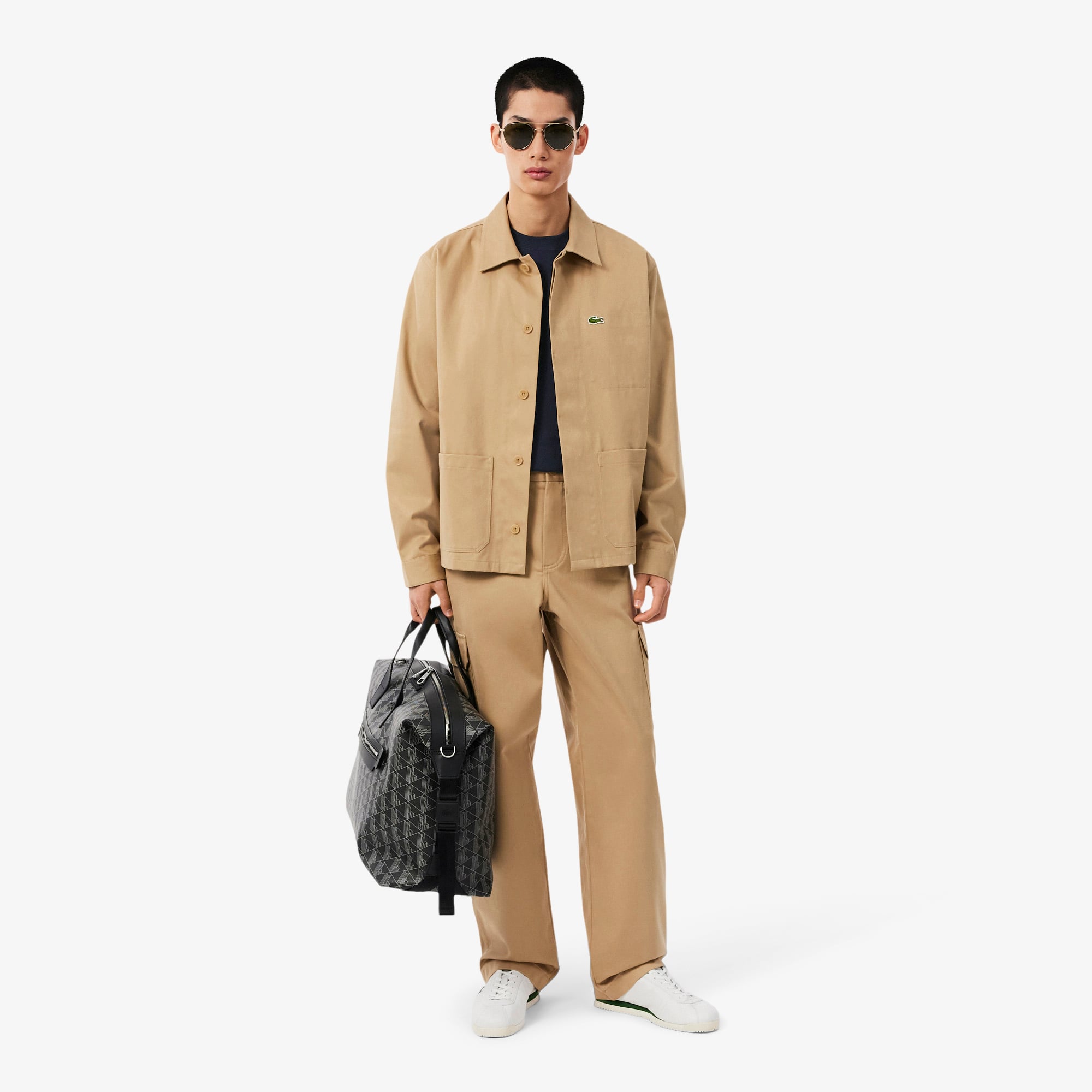 Áo Thun Lacoste Nam Thêu Chữ Sản Xuất Tại Pháp