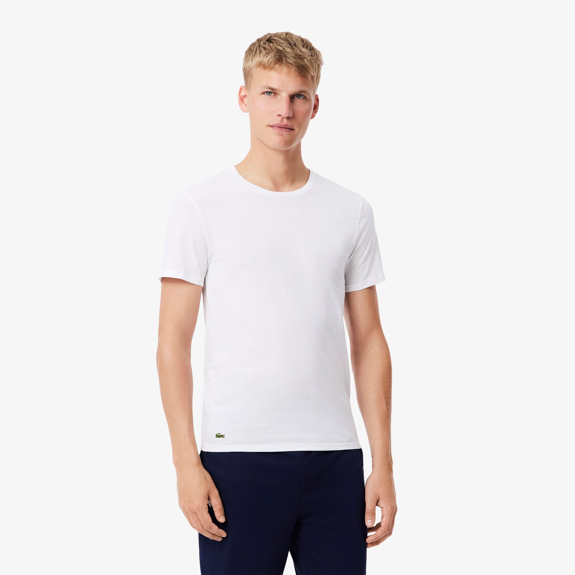 Bộ 3 Áo Thun Mặc Nhà Lacoste Nam Ôm Dáng