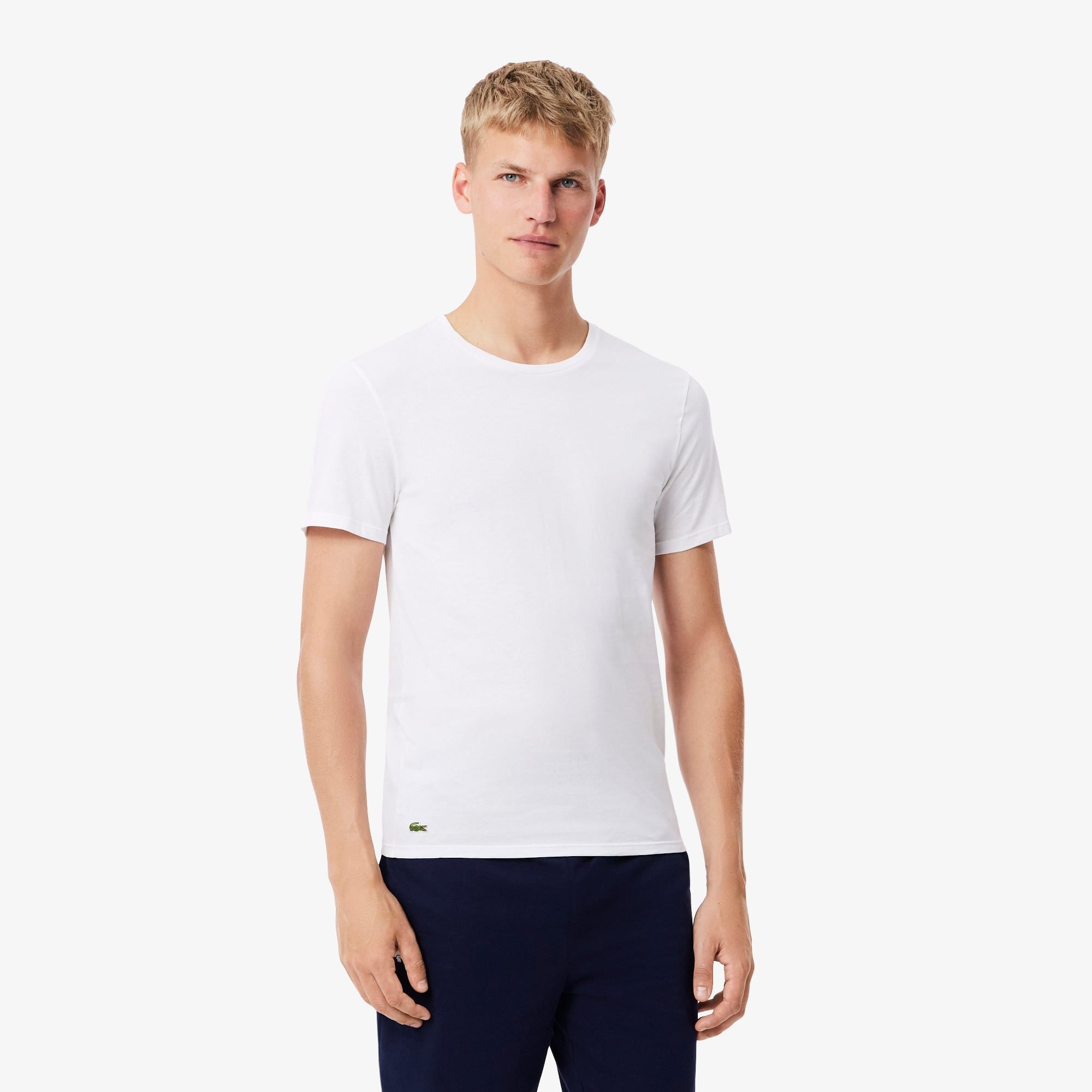 Bộ 3 Áo Thun Mặc Nhà Lacoste Nam Ôm Dáng