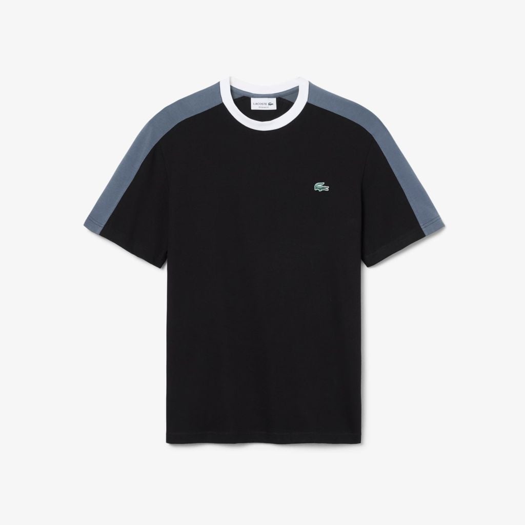 Áo Thun Lacoste Nam Chất Liệu Thun Dệt Kim Phối Màu