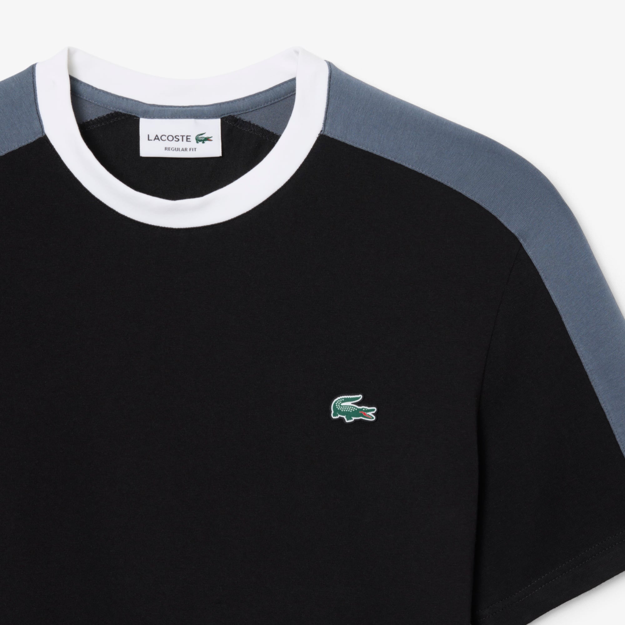 Áo Thun Lacoste Nam Chất Liệu Thun Dệt Kim Phối Màu