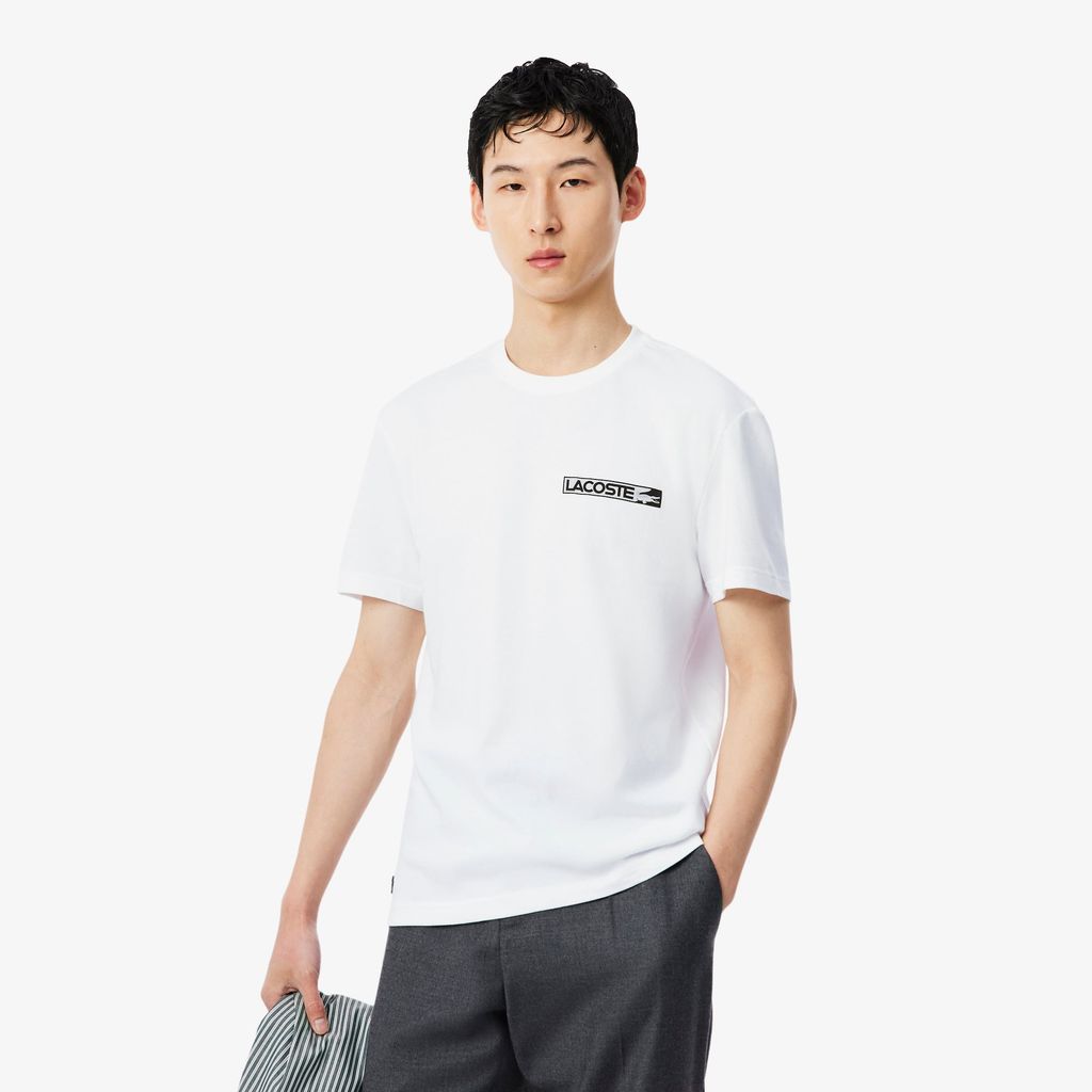 Áo Thun Lacoste Nam Chất Liệu Thun Dệt Kim In Hình