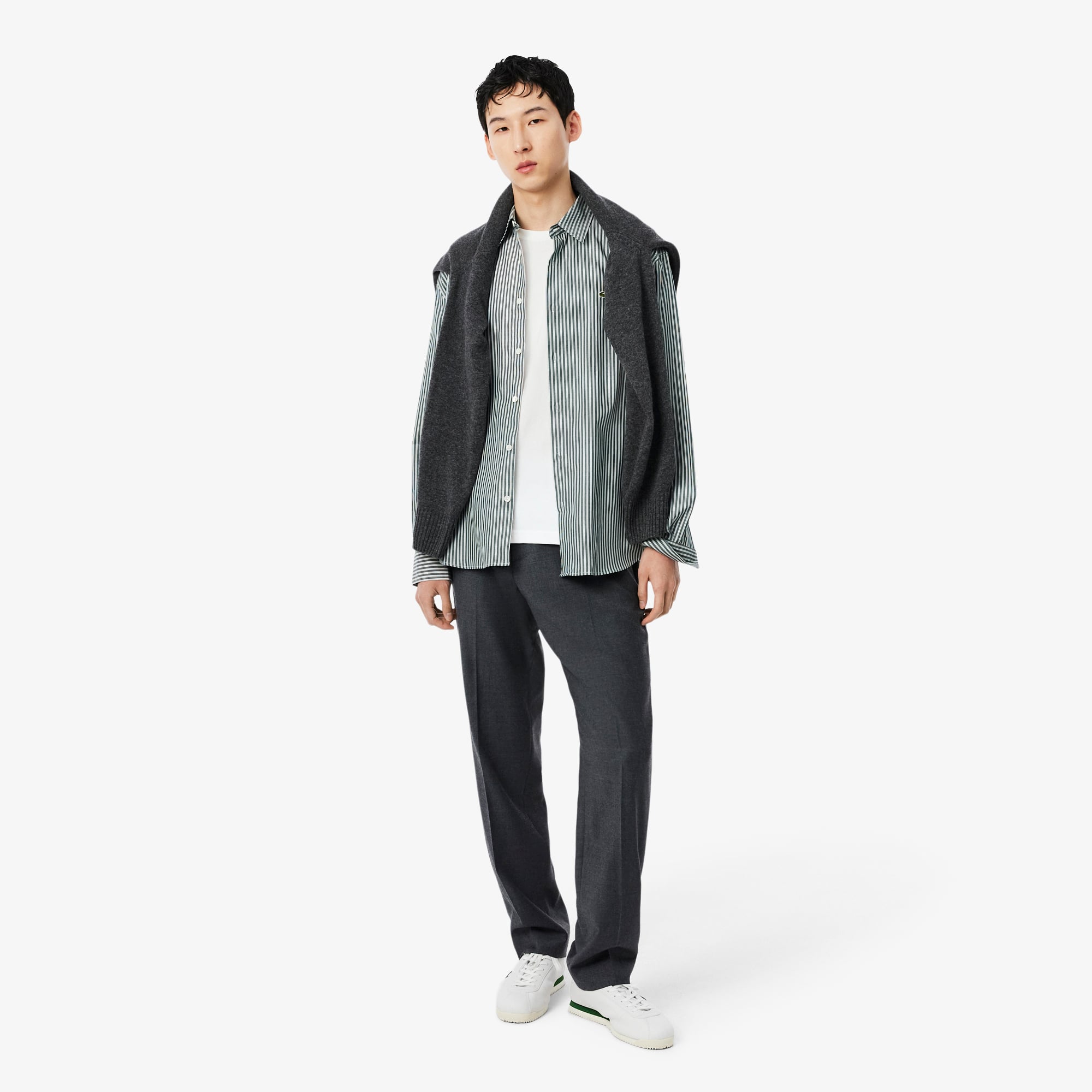 Áo Thun Lacoste Nam Chất Liệu Thun Dệt Kim In Hình