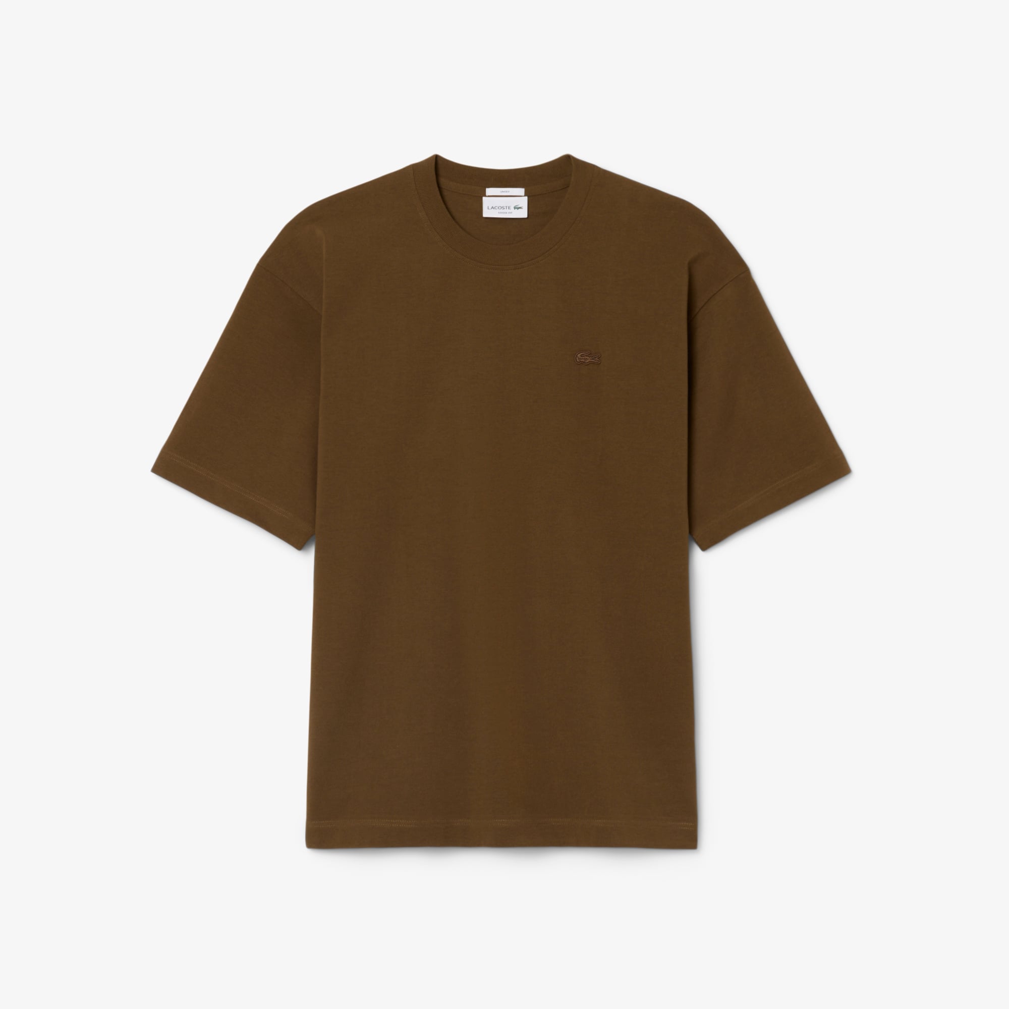 Áo Thun Lacoste Unisex Dáng Rộng Chất Liệu Cotton Thun Dệt Kim